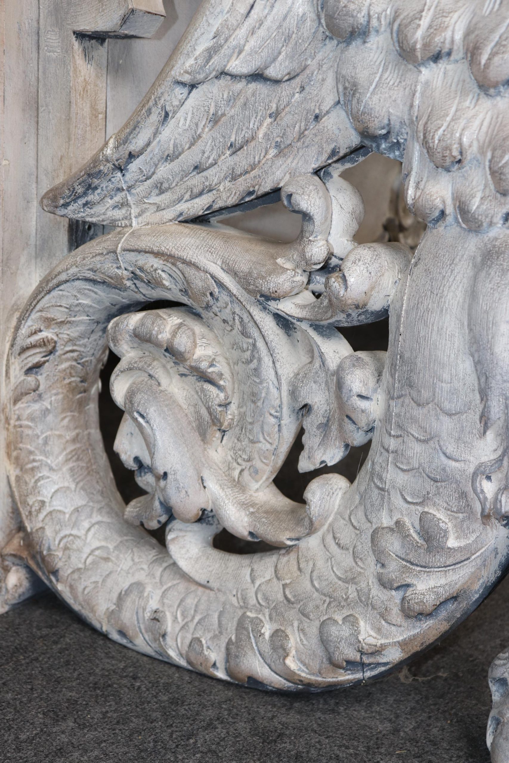 Antique Regency Marble Top Console Table: Figural Accent Table - Image 6