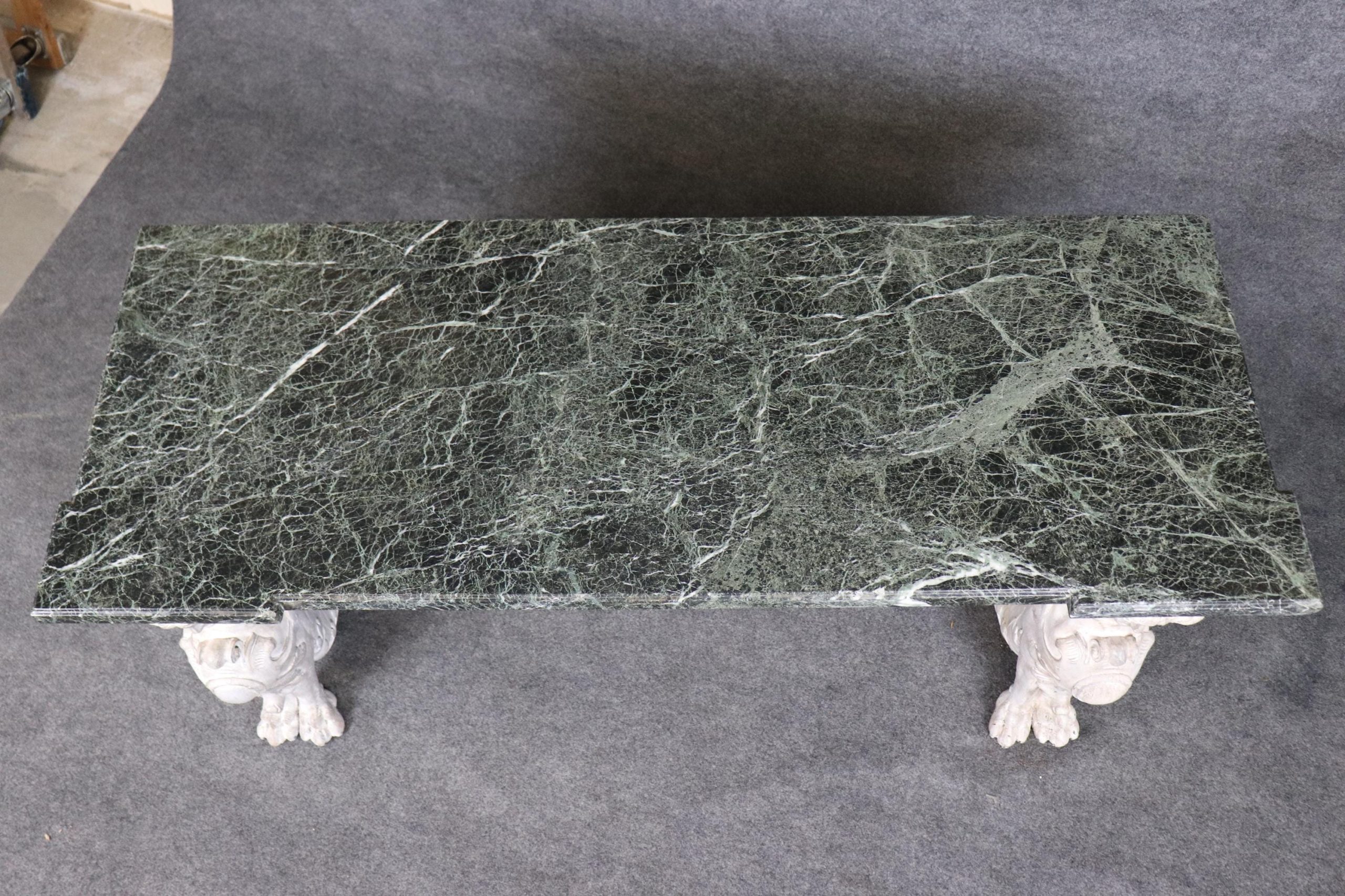 Antique Regency Marble Top Console Table: Figural Accent Table - Image 8