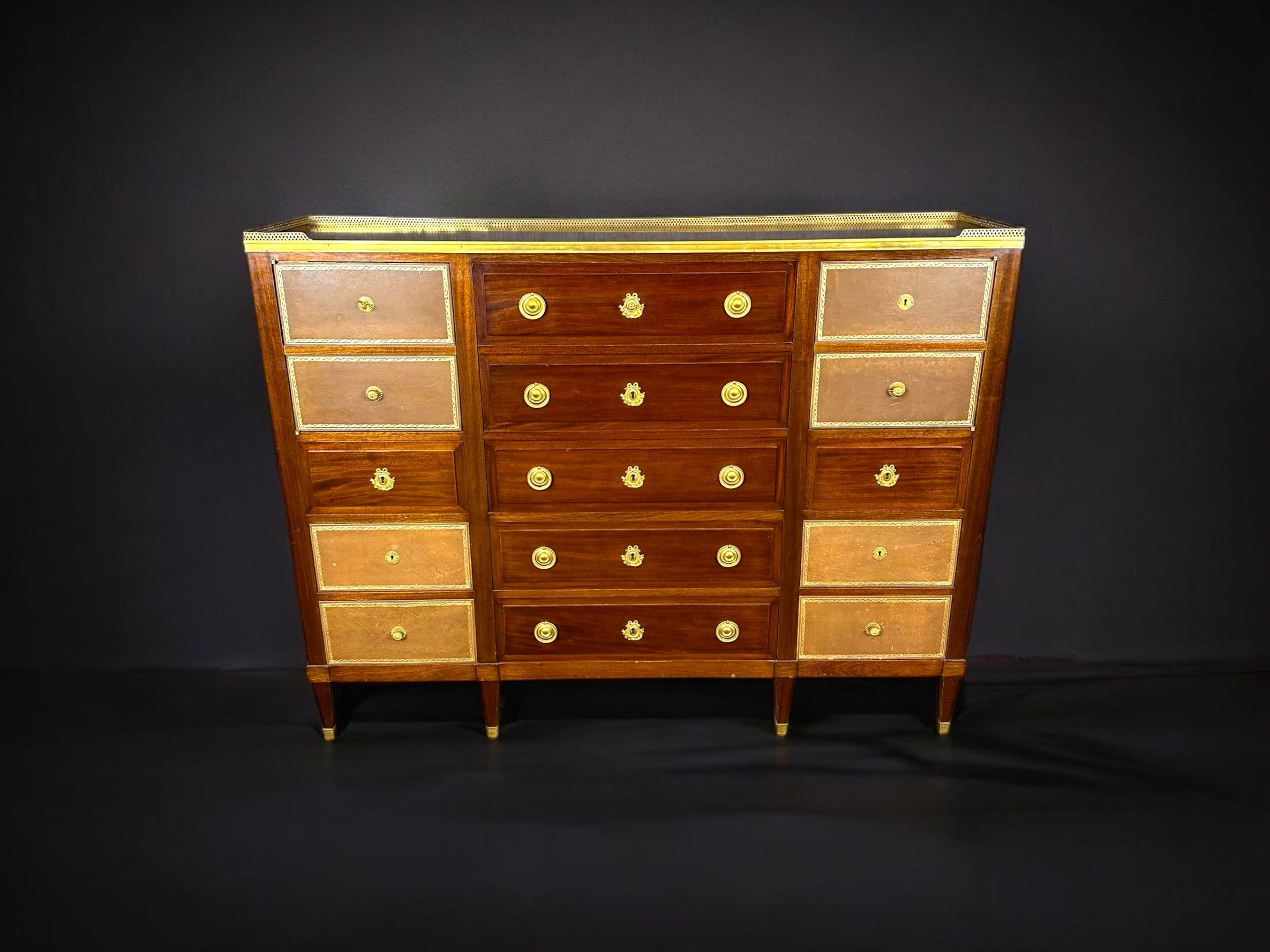 Antique French Louis XVI Abatant Desk by Mercier Freres