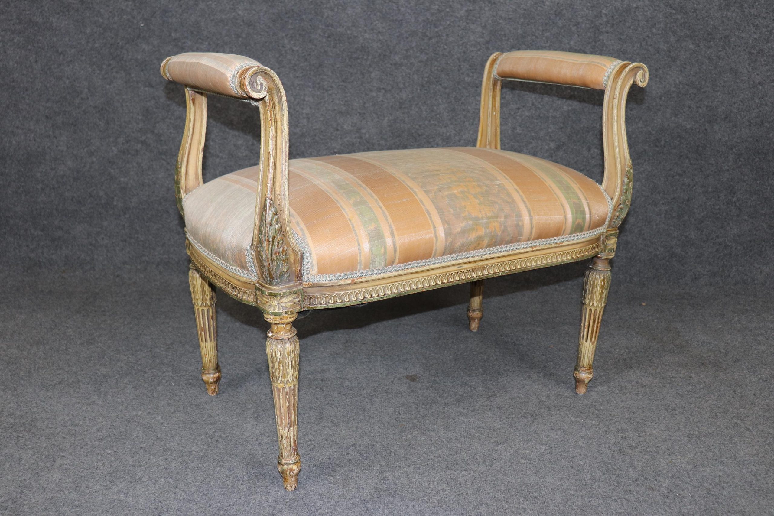 Antique Louis XVI Style Window Bench attributed to Maison Jansen, Window Seat - Image 2
