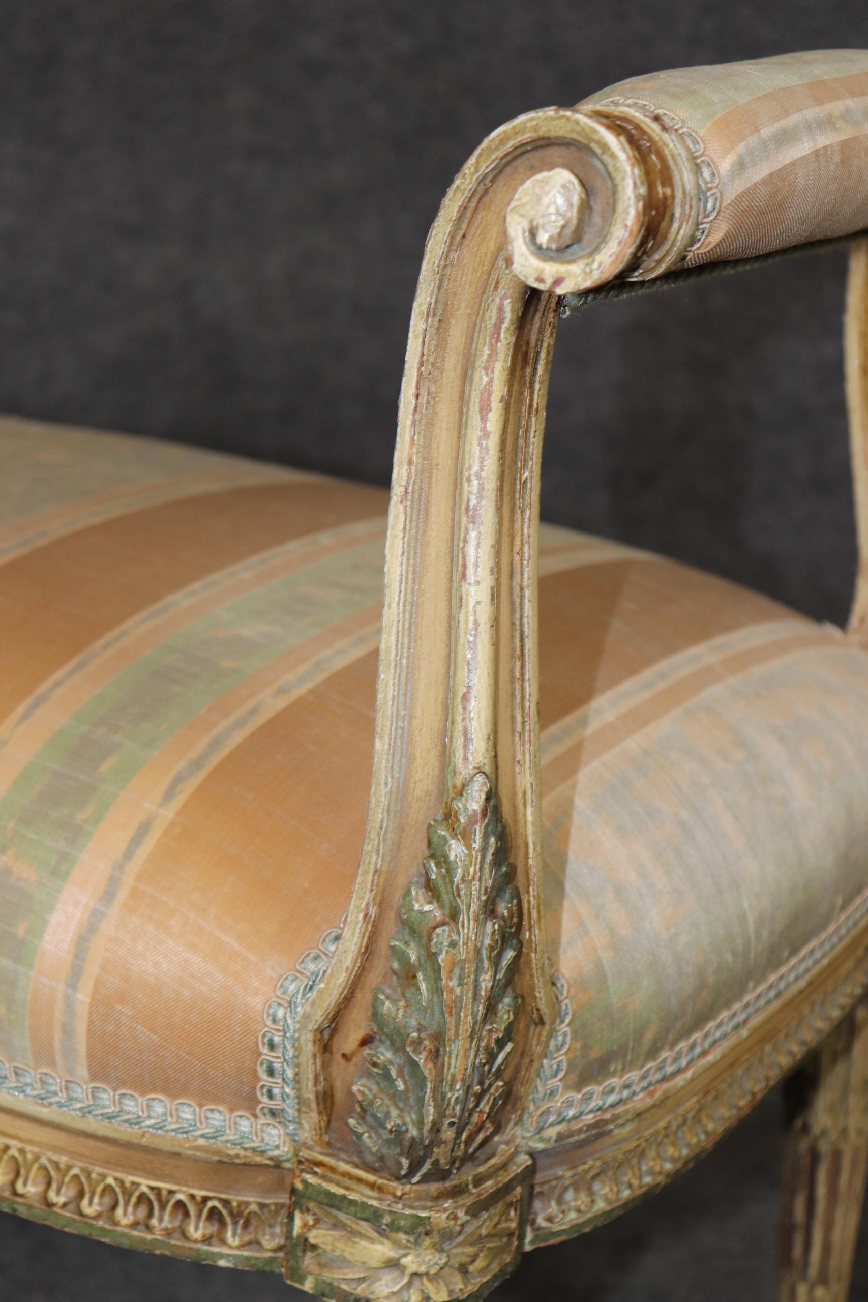 Antique Louis XVI Style Window Bench attributed to Maison Jansen, Window Seat - Image 6