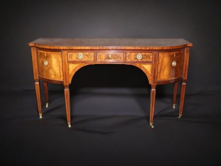 Vintage Traditional Style Mahogany Inlaid Sideboard by Baker Furniture Co, Server