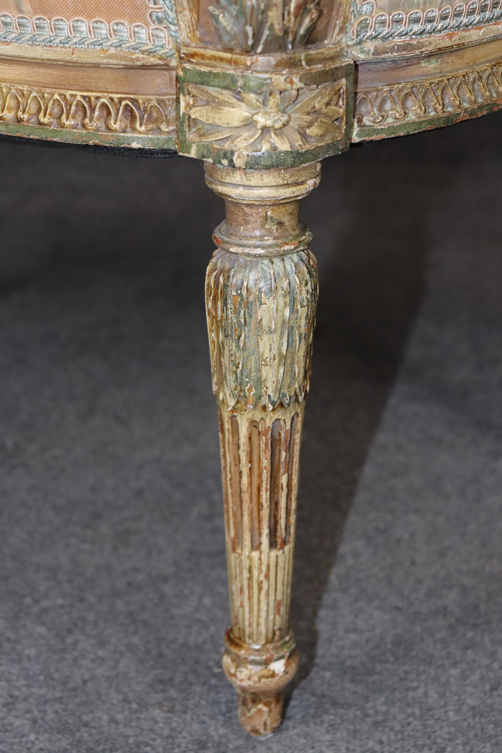 Antique Louis XVI Style Window Bench attributed to Maison Jansen, Window Seat - Image 5