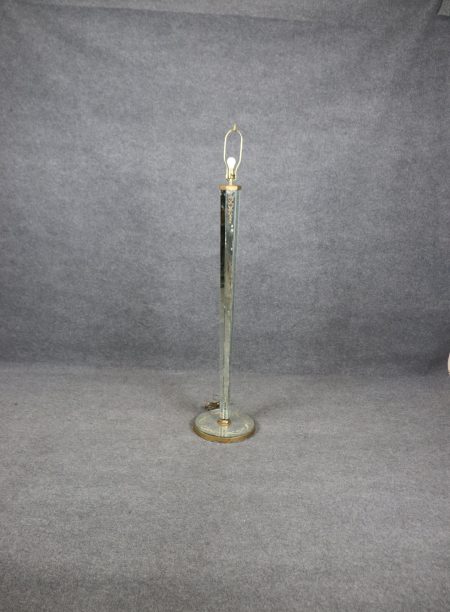 French Eglomise Mirrored Floor Lamp attributed to Maison Jansen