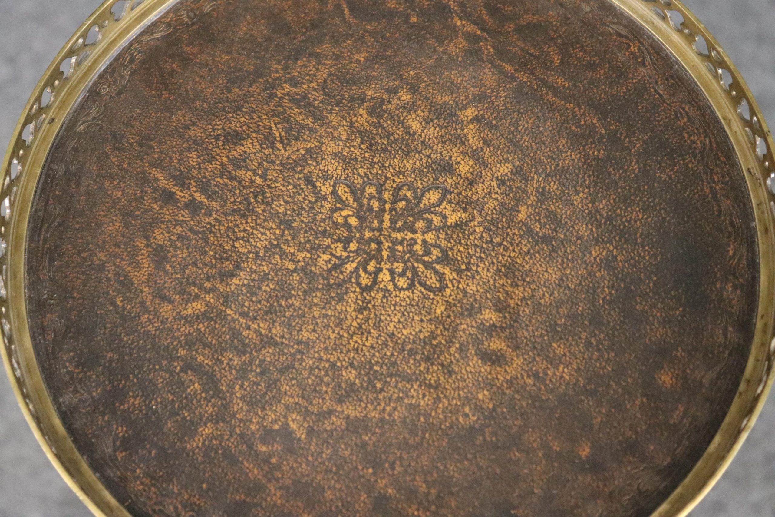 Vintage Maitland Smith Attributed 3 Tier Pedestal Table, Plant Stand - Image 4