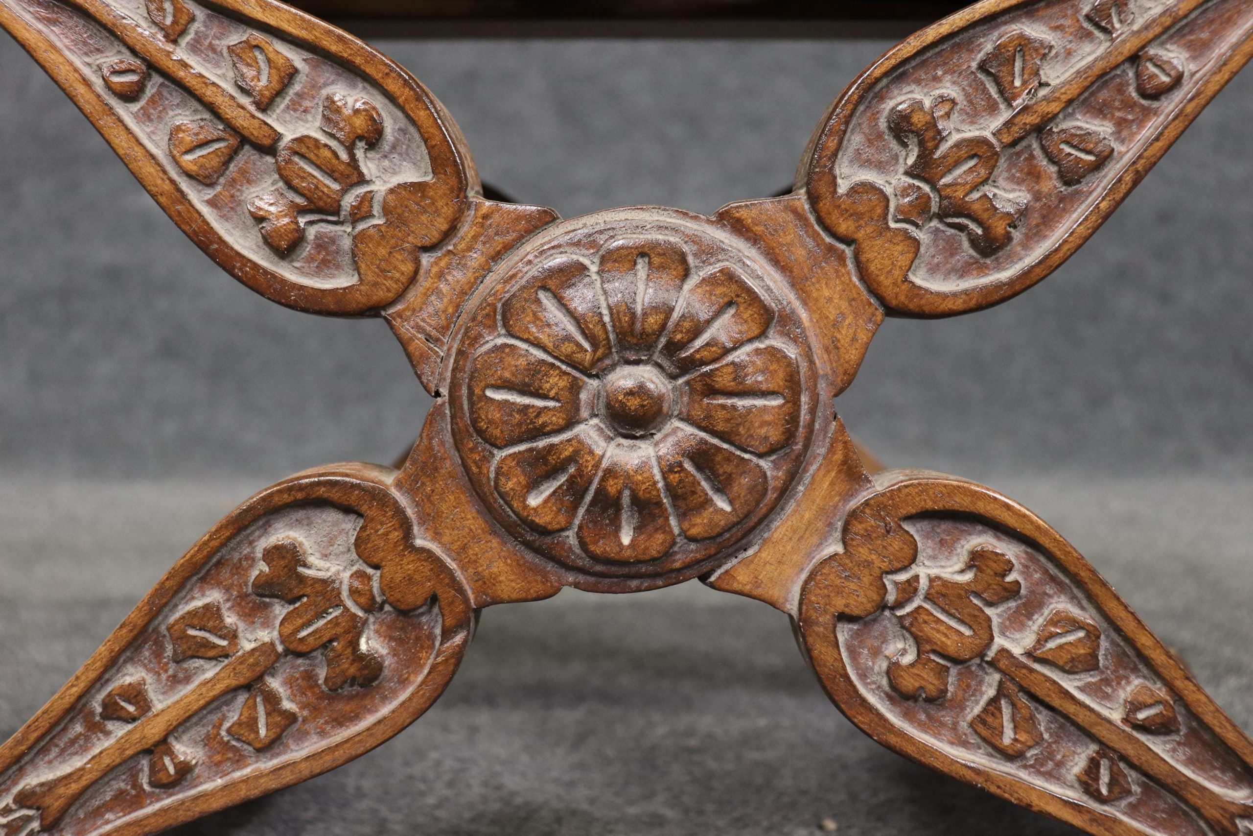 Vintage Regency Style X Benches: Upholstered Footstools, MCM Furniture - Image 9