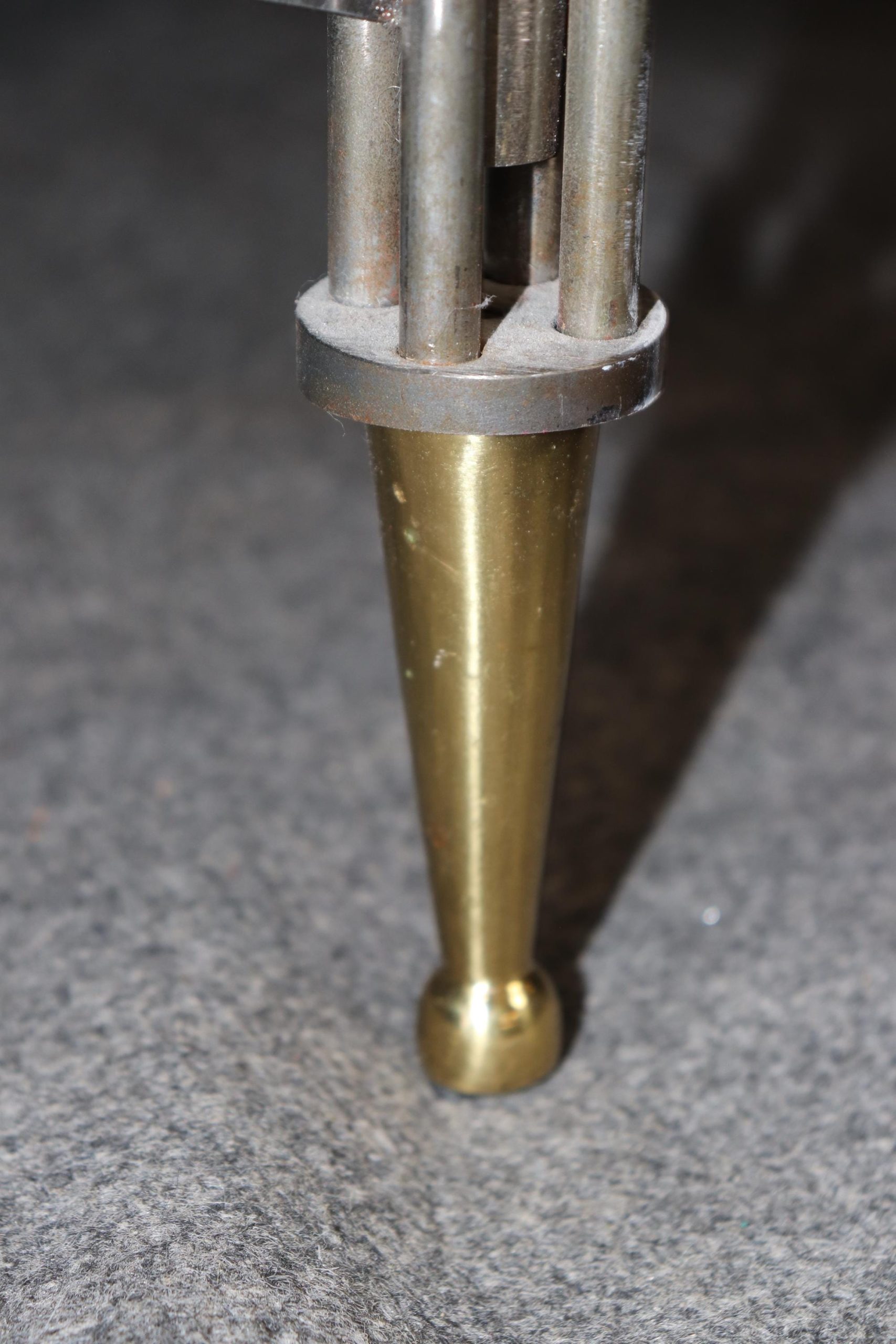 Hollywood Regency Brass Window Bench: Tufted Boudoir Seat - Image 9