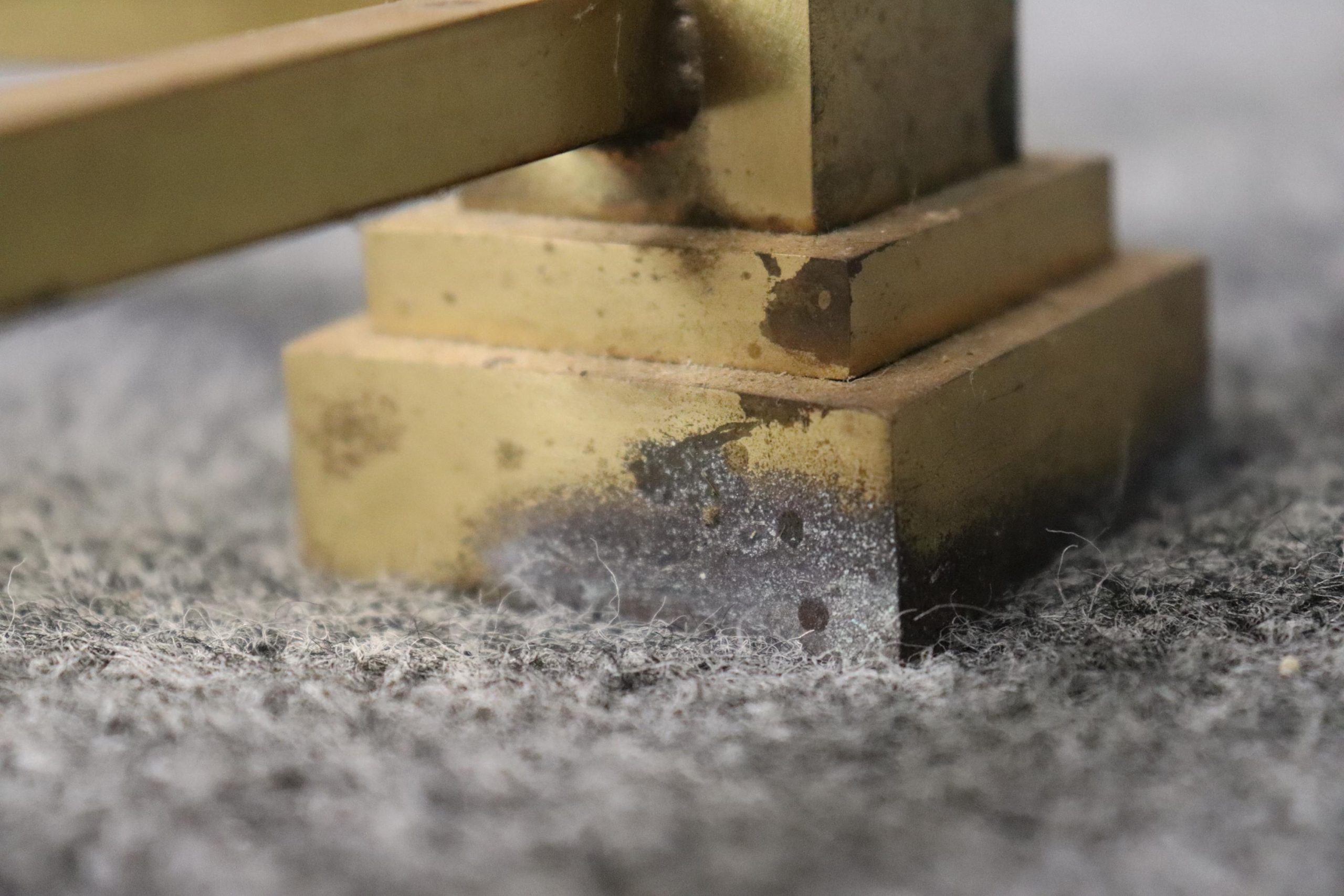 Vintage Directoire Brass Pedestal Table: Glass Top Plant Stand - Image 10