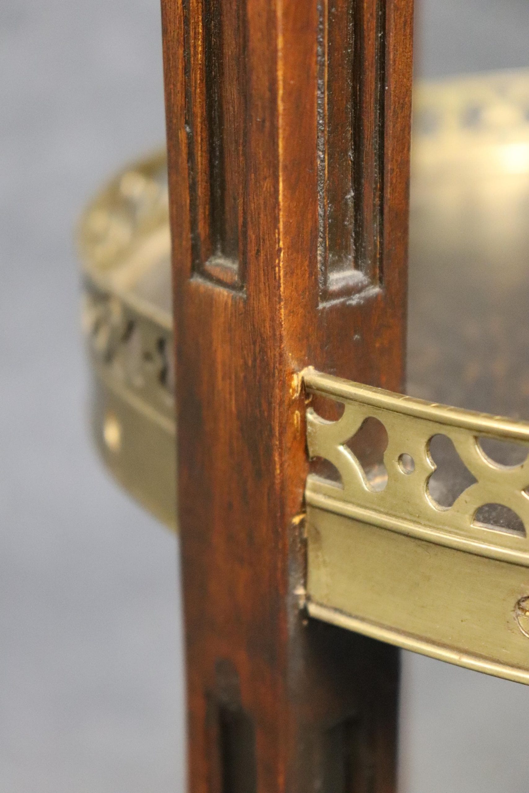 Vintage Maitland Smith Attributed 3 Tier Pedestal Table, Plant Stand - Image 8