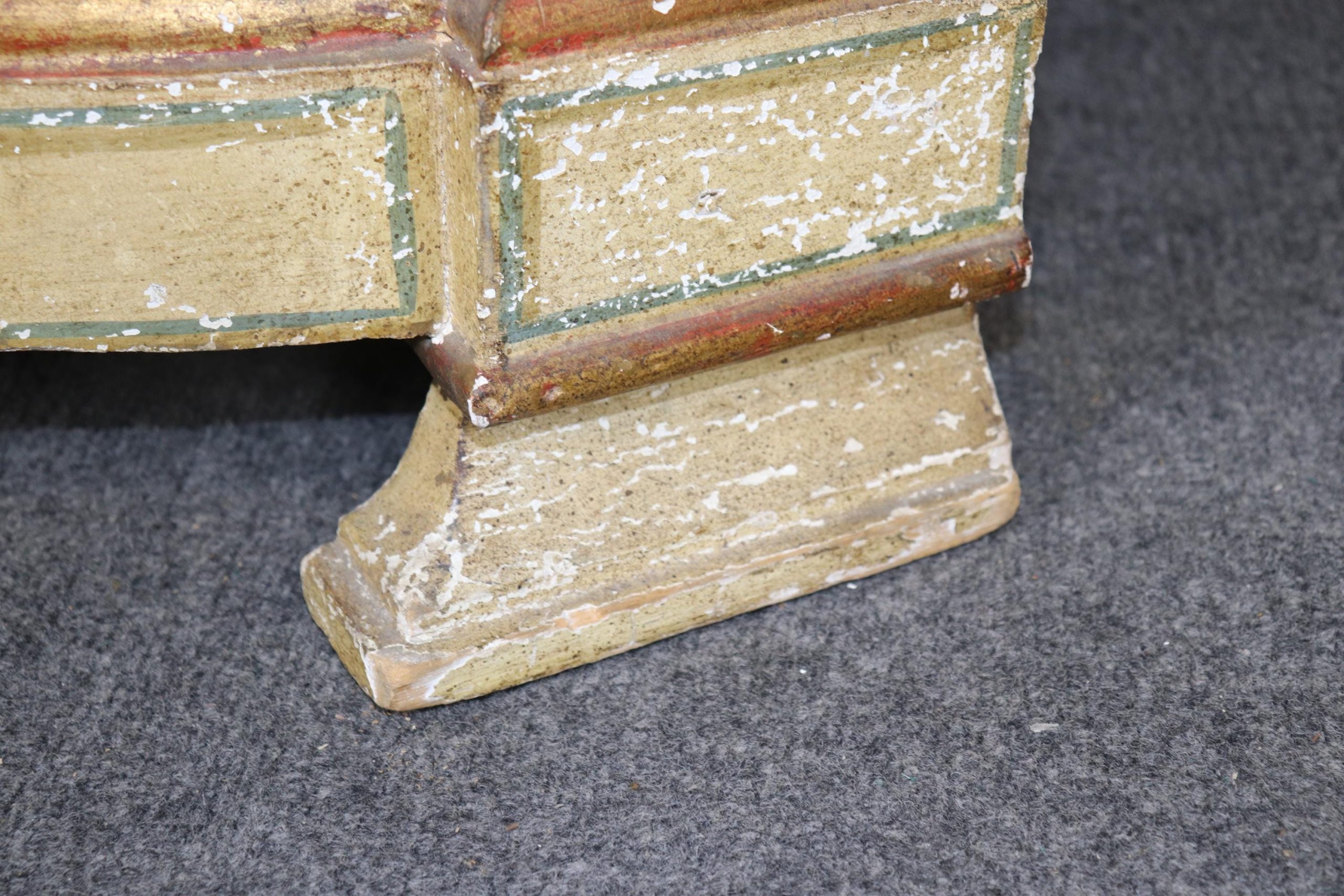 Antique Venetian Style Corner Cabinets: Faux Marble Top, Italian Commodes - Image 5