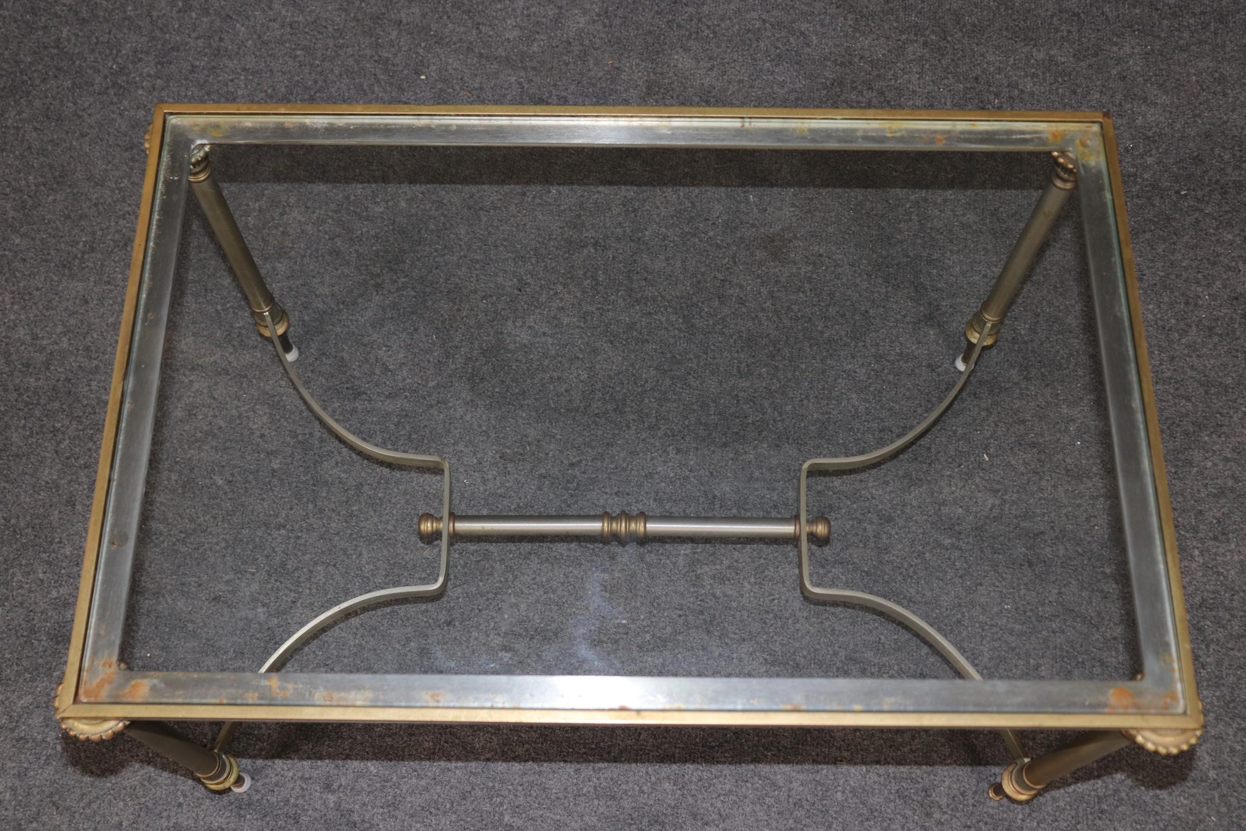 Hollywood Regency Brass Cocktail Table: Vintage Mid-Century Modern - Image 5