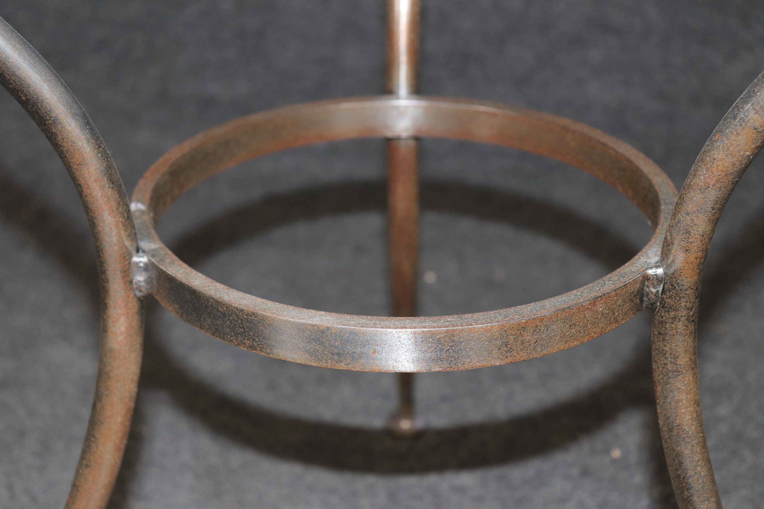 Hollywood Regency Travertine Top Gueridon - Brass Accent Table - Image 8