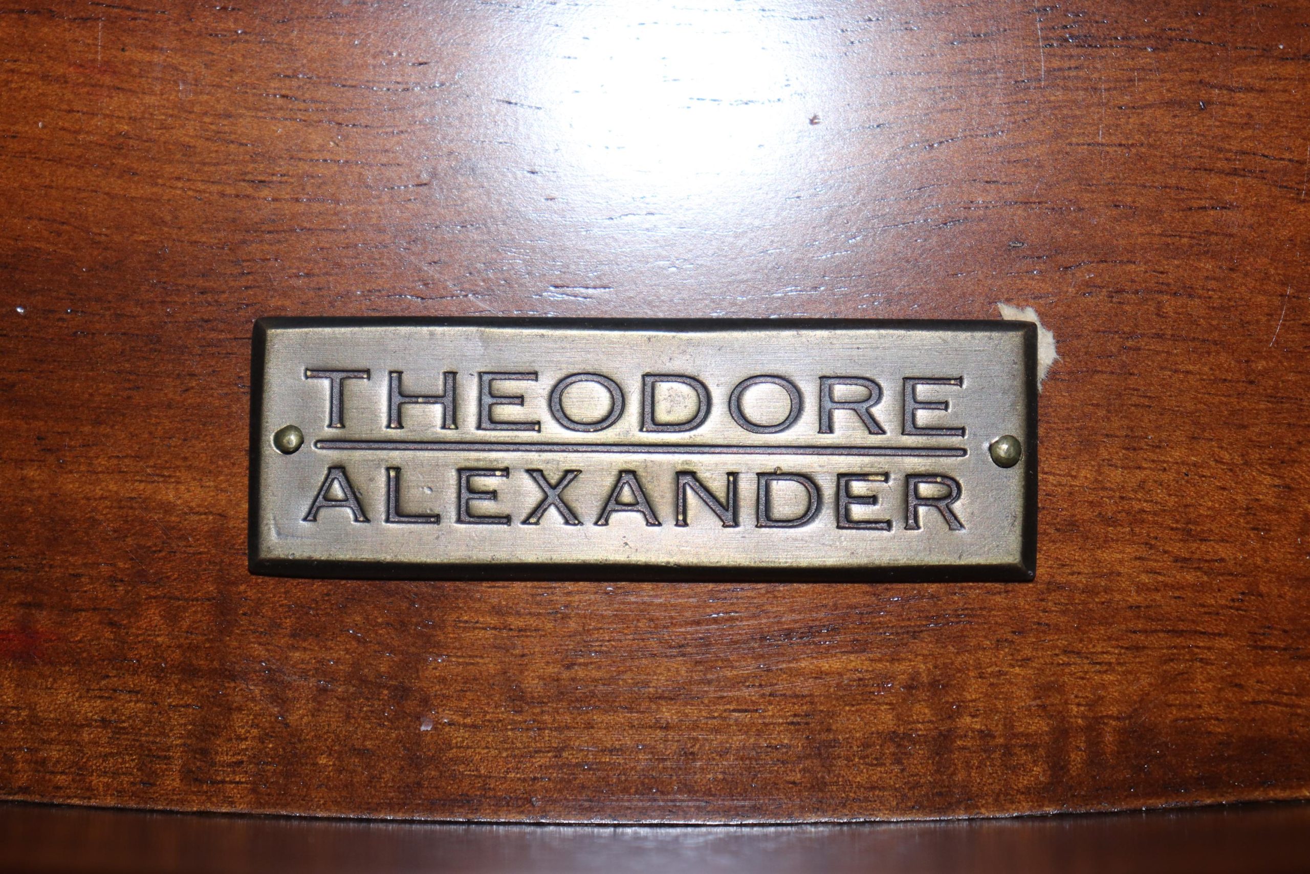 Theodore Alexander English Style Demilune Commode Chest of Drawers, Cabinet - Image 10