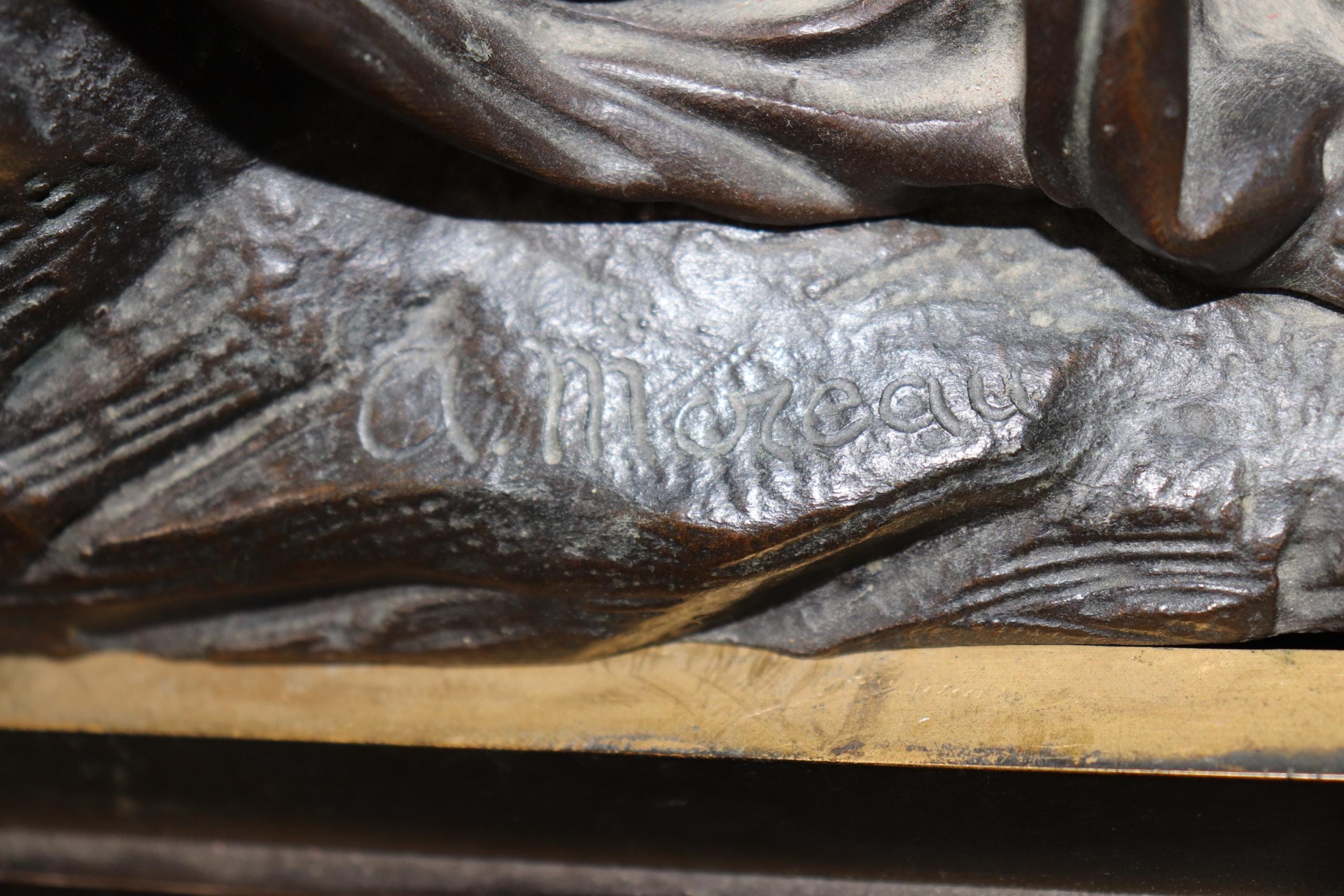 Antique 19th Century French Bronze Sculpture of Diana the Huntress by A. Moreau, Statue - Image 6