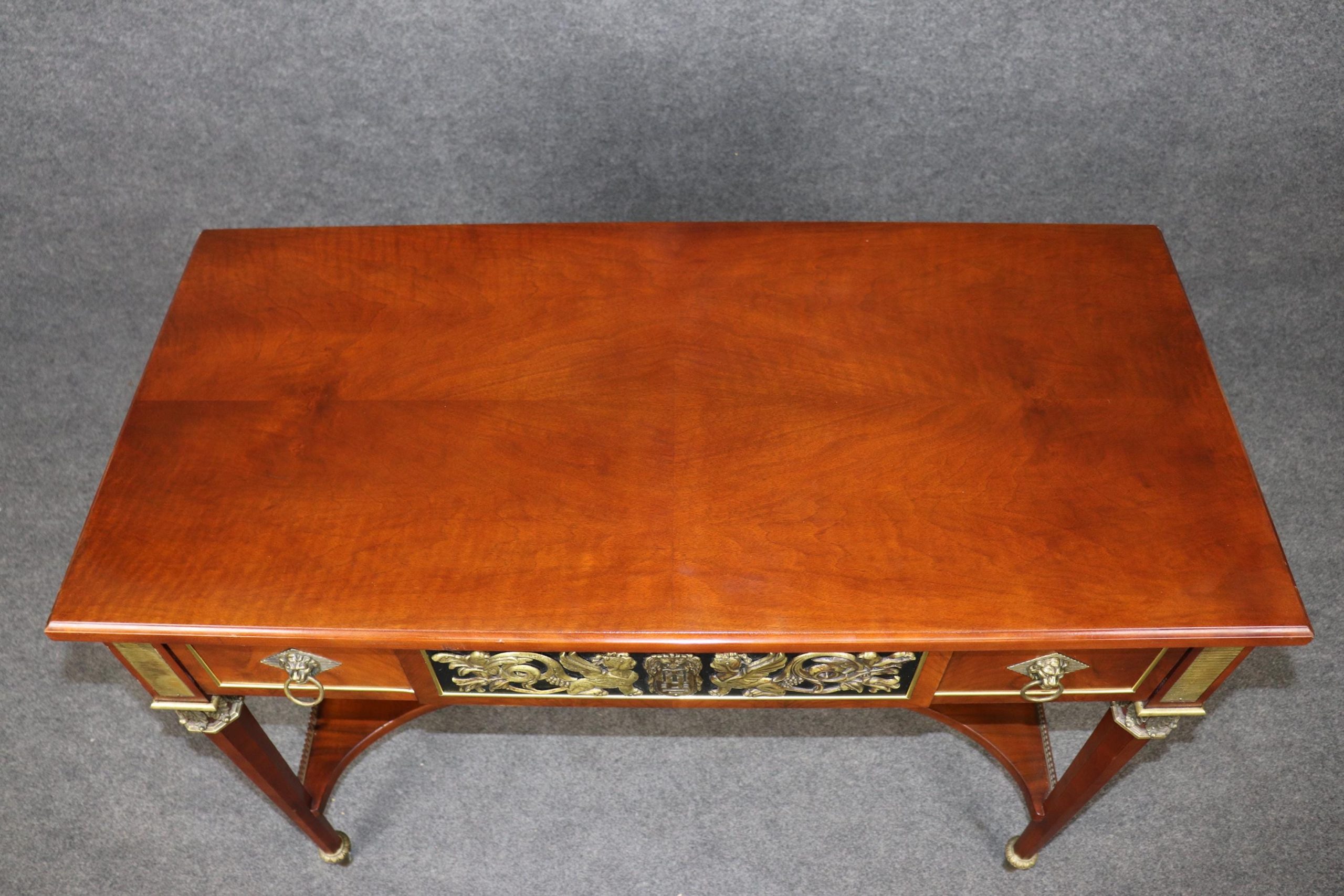 Directoire Style Two Tier Console Table by John Widdicomb with Brass Mounts, Sofa Table - Image 7