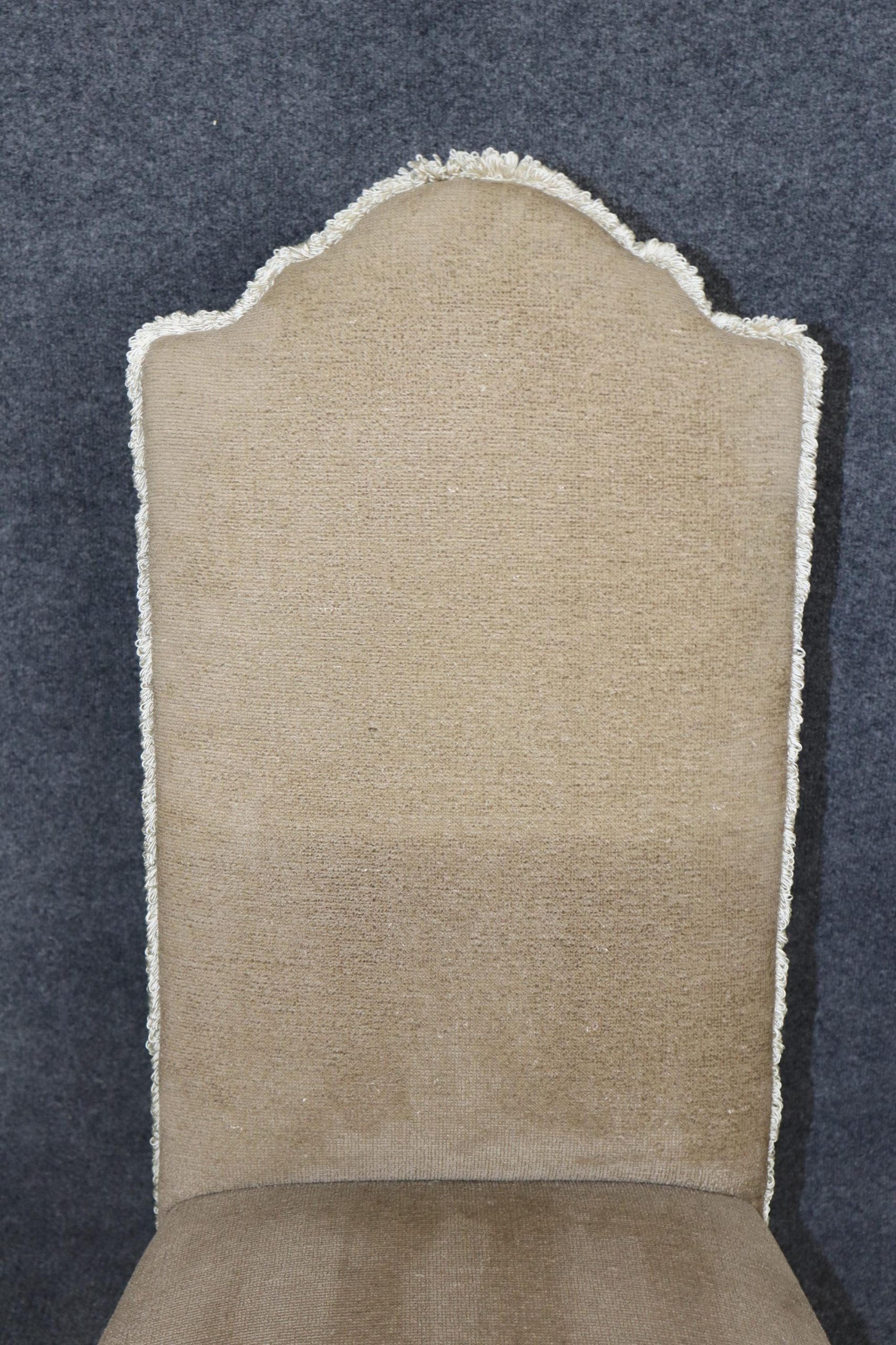 6 Baker Louis XIV Style Upholstered and Carved Dining Chairs, Side Chairs - Image 9