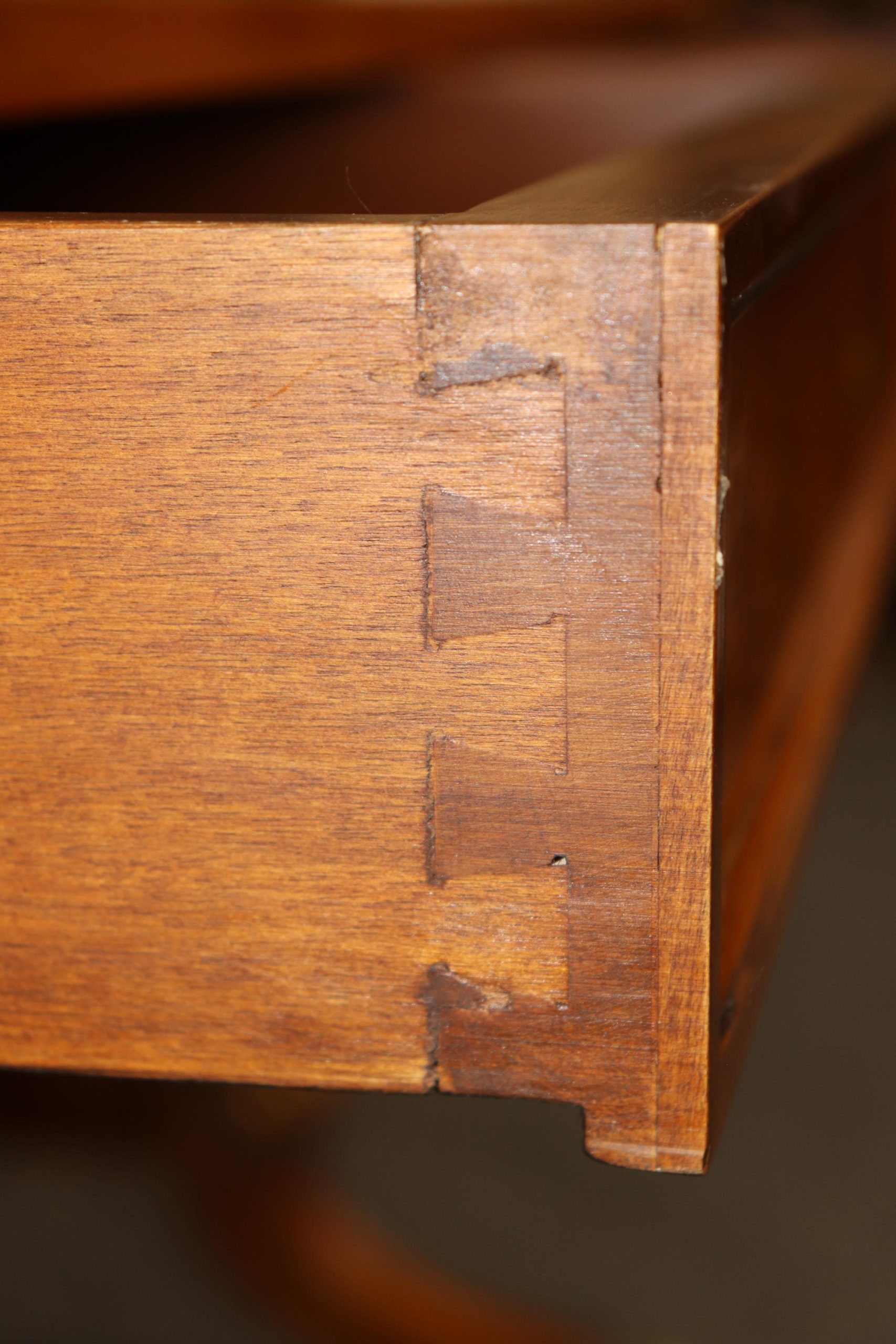 Italian Regency Style Embossed Leather Top Desk, Vintage Desk - Image 6