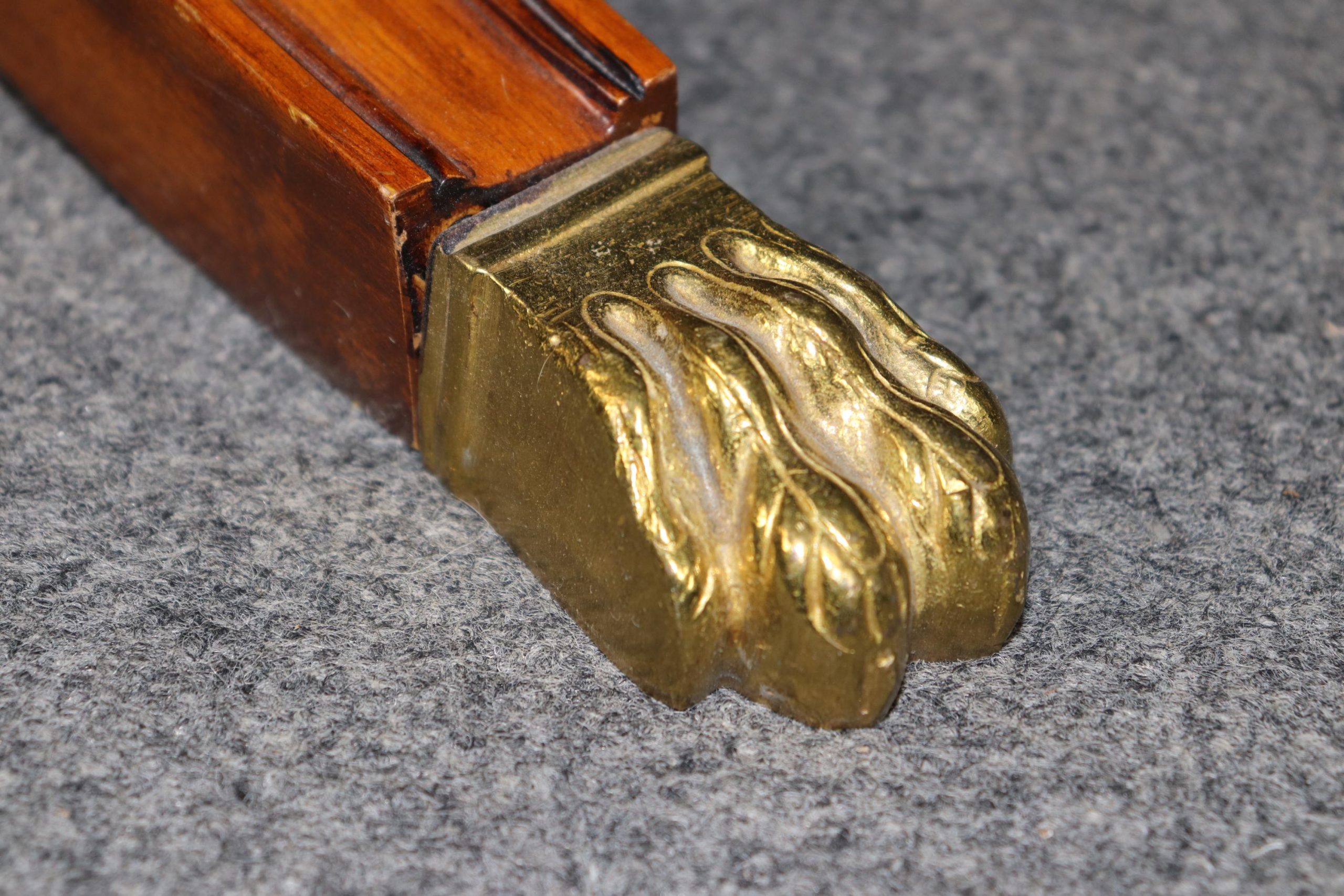 Italian Regency Style Embossed Leather Top Desk, Vintage Desk - Image 9