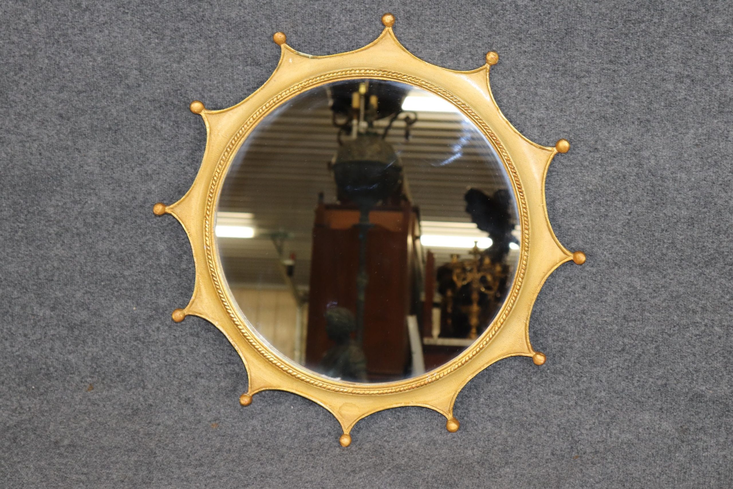 Mid Century Palladio Italy Crown Sunburst Design Mirror, MCM Mirror - Image 2