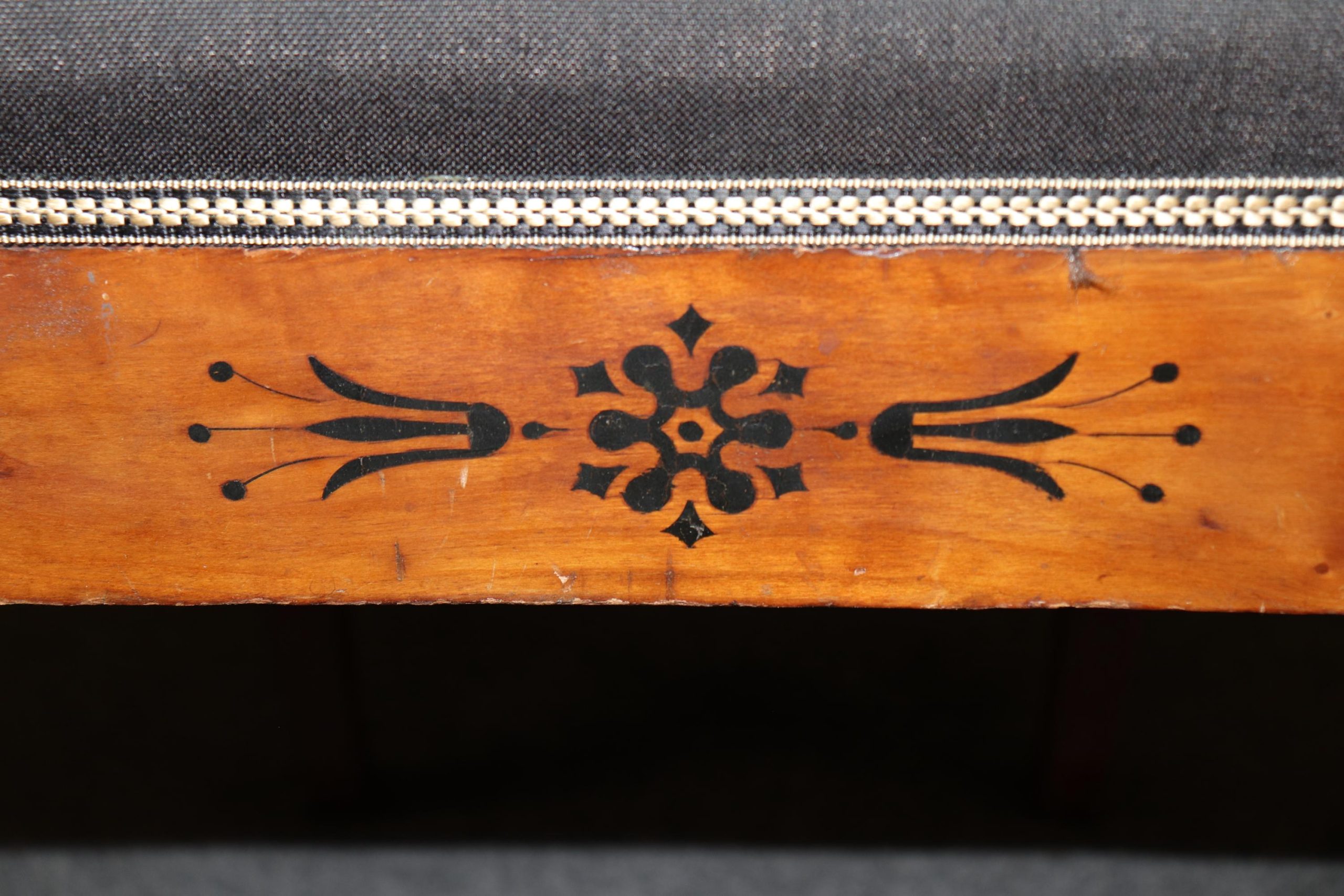 Pair of Antique Empire Style Dutch Marquetry Inlaid and Carved Side Chairs, Accent Chairs - Image 8