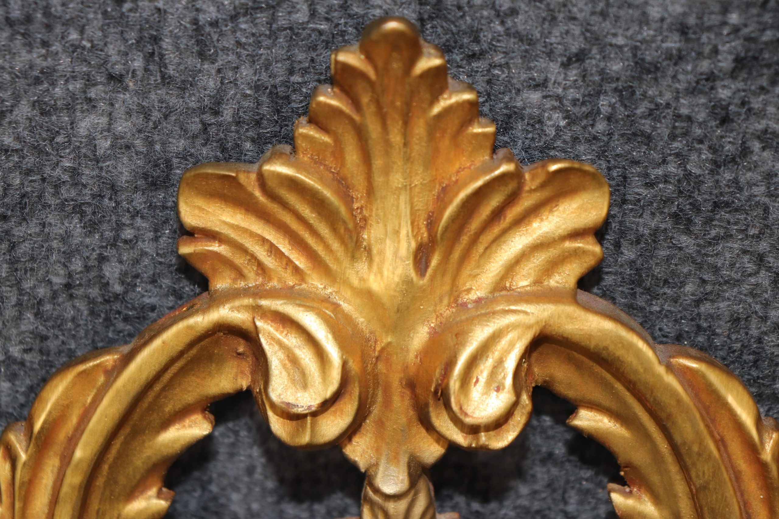 Vintage Italian Rococo Style Carved Gold Gilt Mirror, Wall Mirror - Image 10