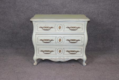 Louis XV Country French Style Blue Distressed Chest of Drawers by Hickory, Commode