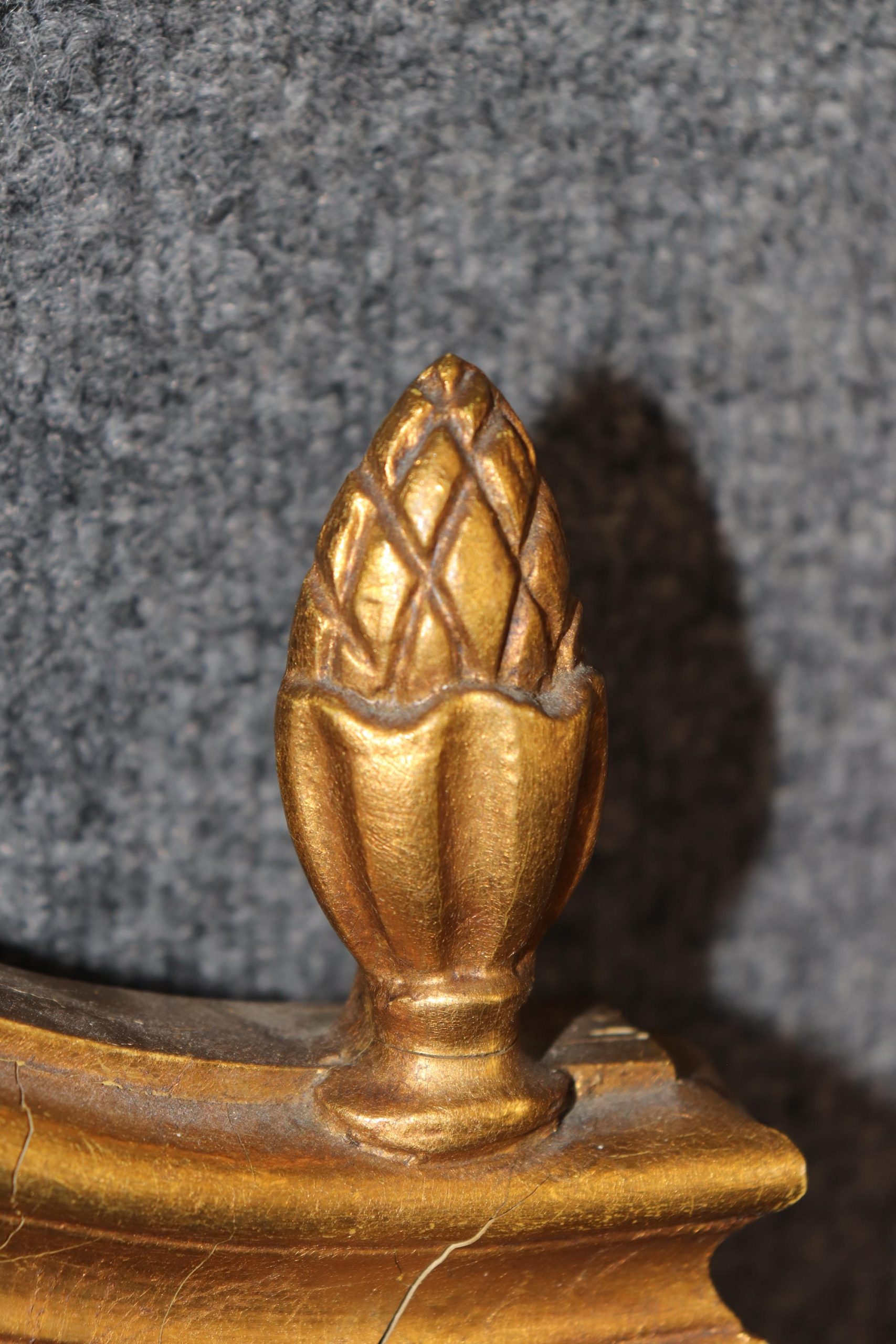 Pair of Italian Rococo Style Carved Gold Gilt Mirrors, Wall Mirrors - Image 10