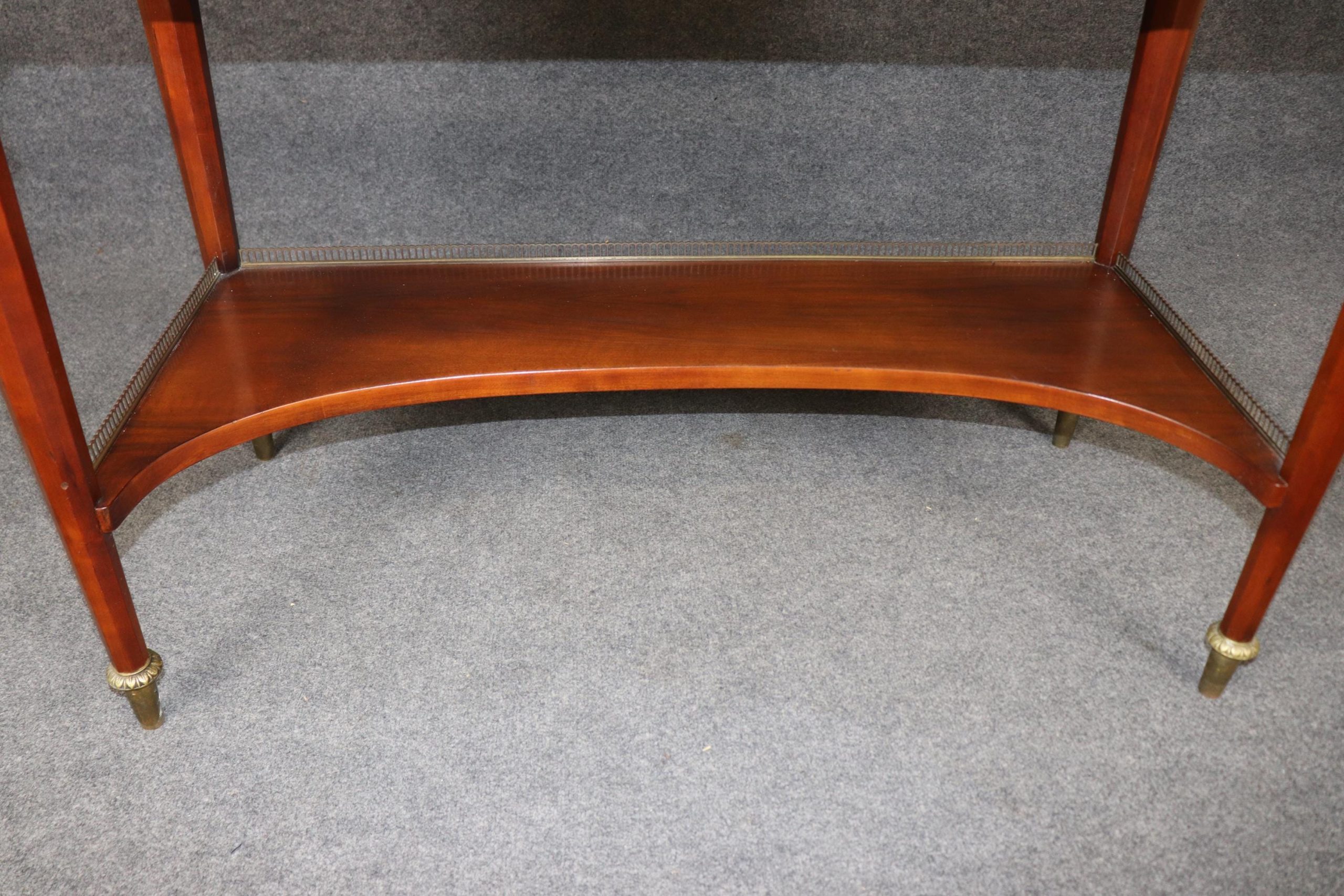 Directoire Style Two Tier Console Table by John Widdicomb with Brass Mounts, Sofa Table - Image 9