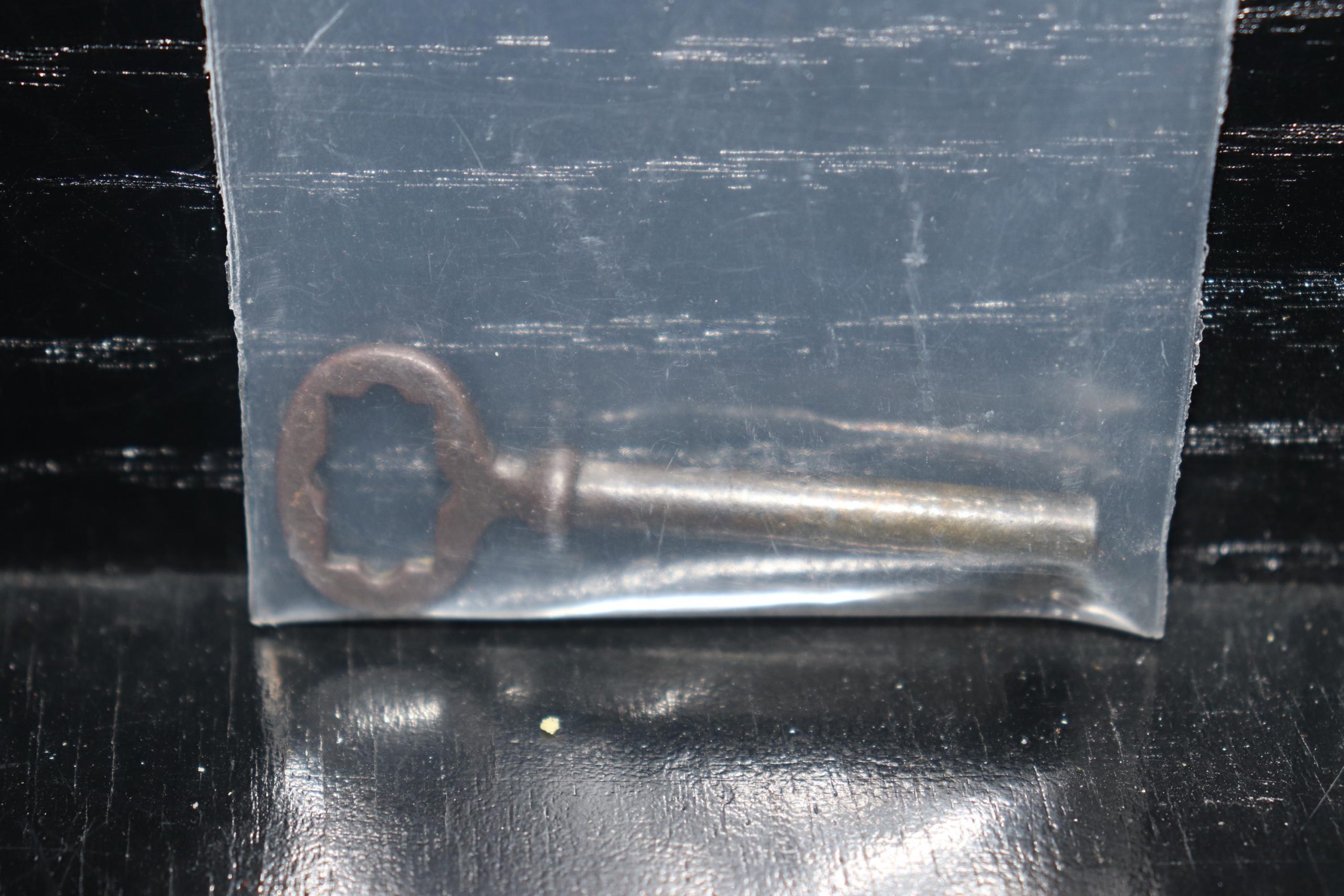 Baker Louis XV Style Black Ebonized Brass Mounted Leather Top Desk, Vintage Desk - Image 6