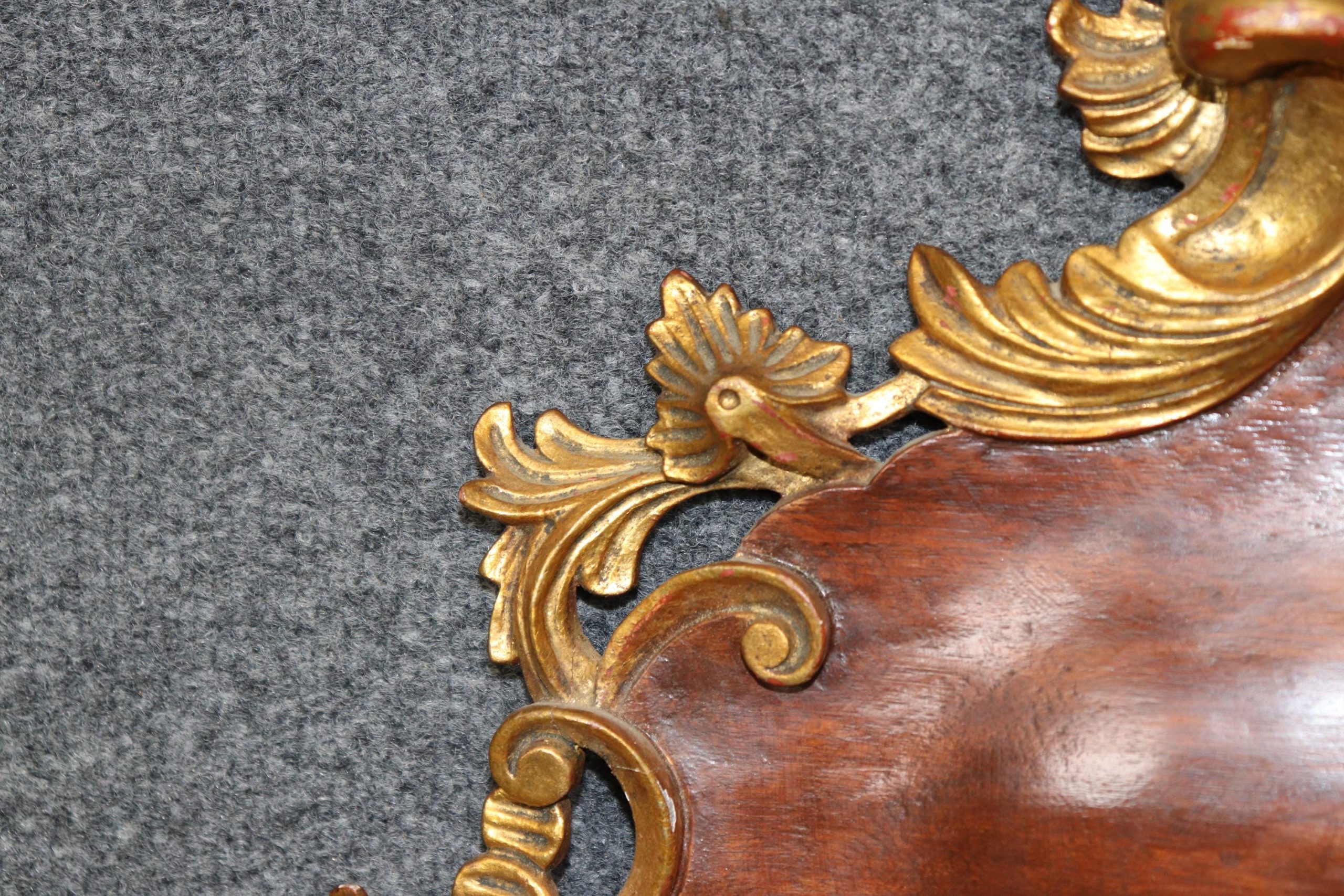 Antique Rococo Gilt Wood Mirror: Italian Carved Wall Decor - Image 9