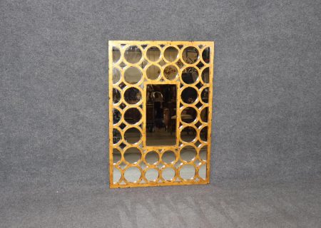 Theodore Alexander Hollywood Regency Style Distressed Gold Mirror, Vintage Mirror