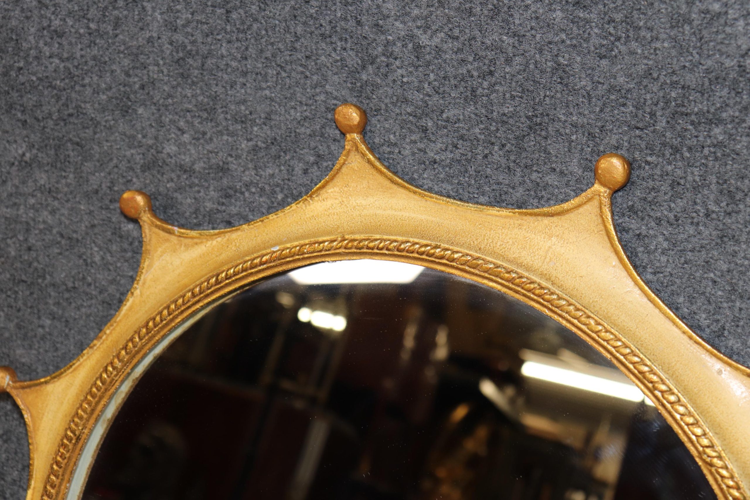 Mid Century Palladio Italy Crown Sunburst Design Mirror, MCM Mirror - Image 9