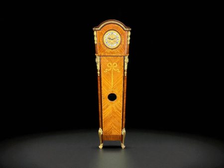 French Louis XV Style Bronze Ormolu Mounted Tall Case Clock Manner of Zwiener, Antique Clock