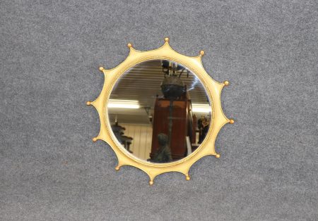 Mid Century Palladio Italy Crown Sunburst Design Mirror, MCM Mirror