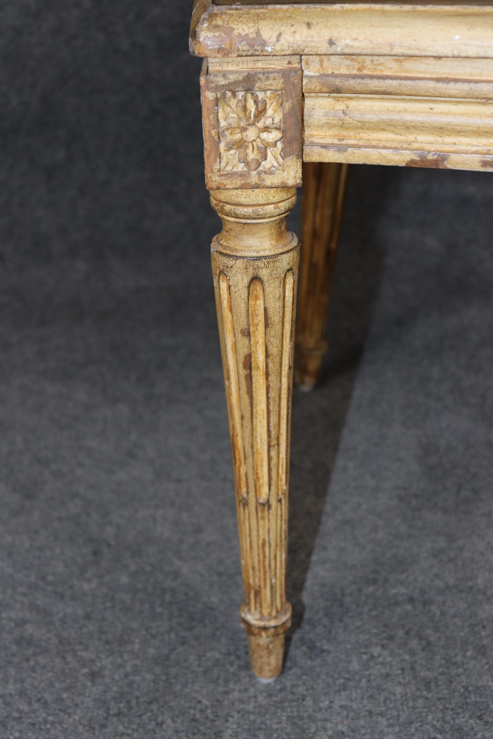 Set of 10 Vintage Louis XVI Style Cane Leather Upholstered Dining Room Chairs, Conference Room Chairs - Image 7