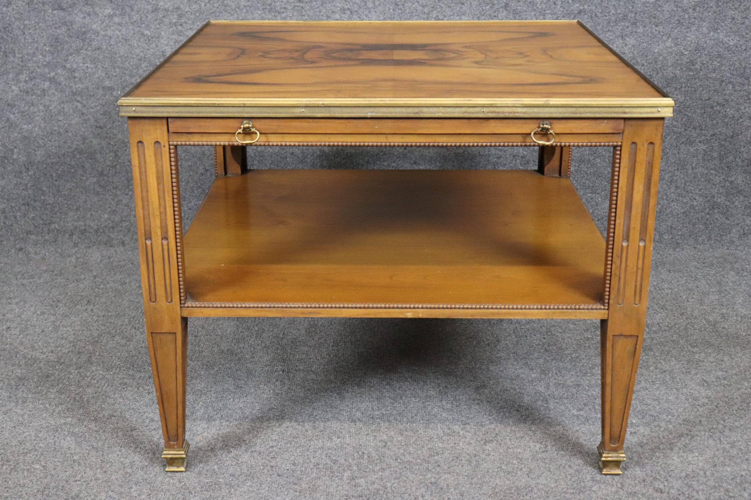 Pair of Directoire Style Brass Mounted End Tables by Baker Furniture circa f1960s, Side Tables - Image 4