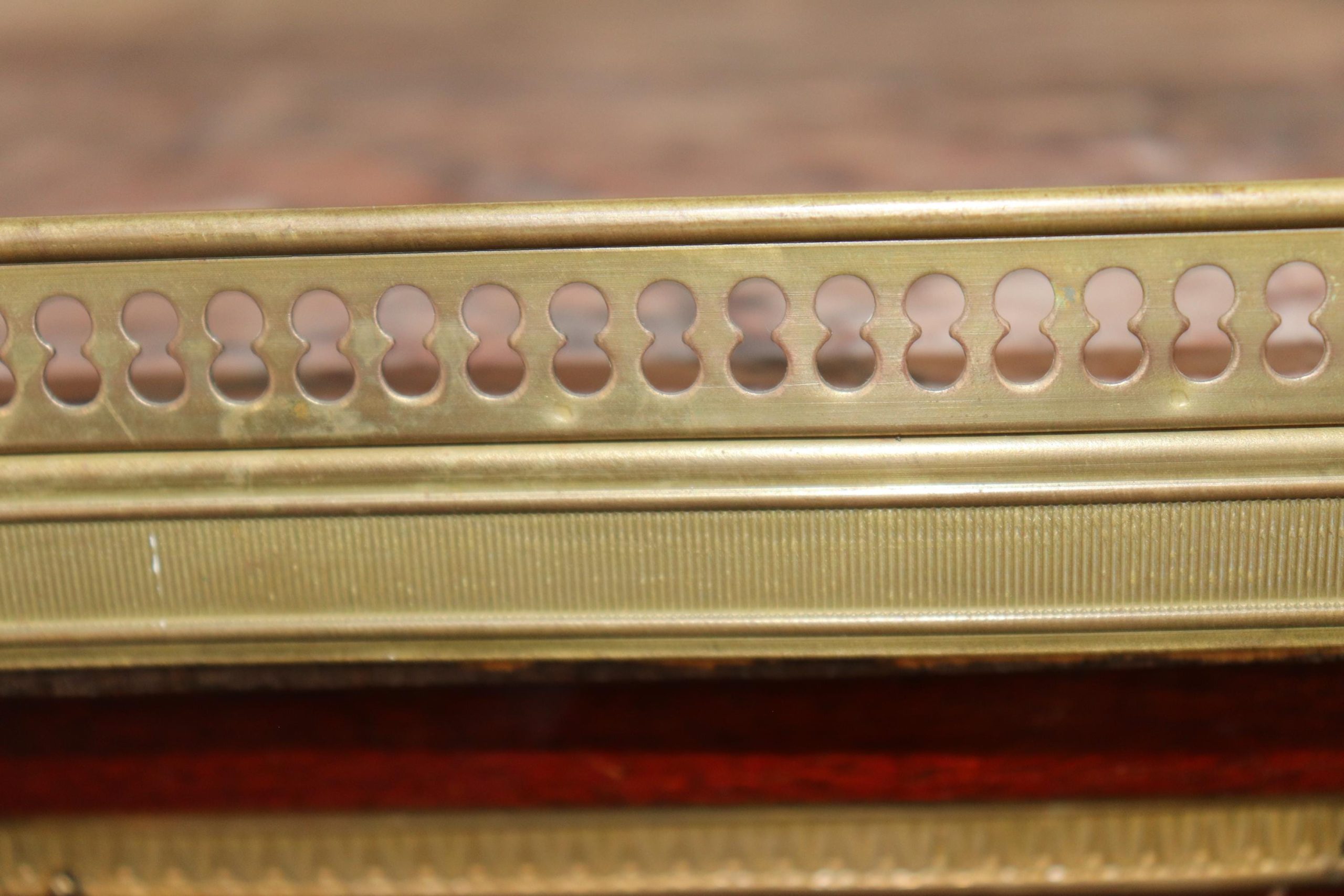 French Louis XVI Style Bronze Mounted Marble Top Accent Table, Side Table - Image 10