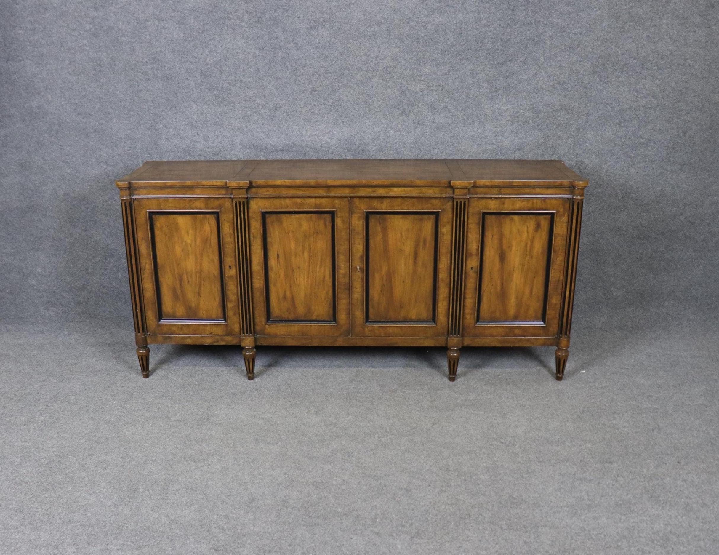 Mid-Century Baker Furniture Walnut Sideboard: Directoire Style Credenza