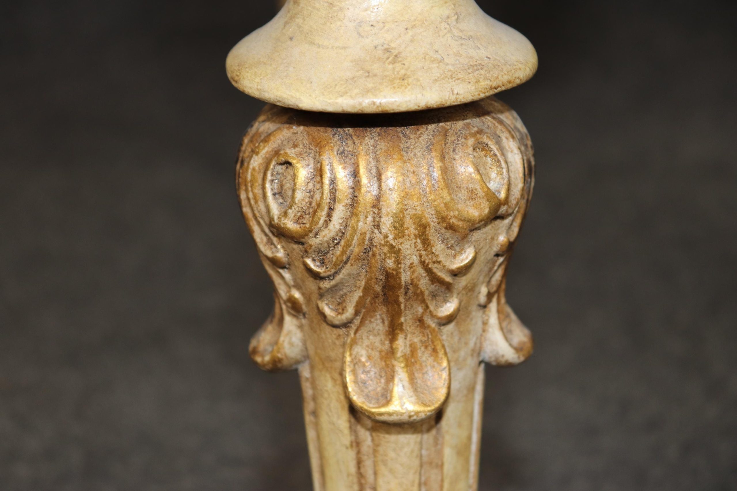 Vintage Directoire Style Paint Decorated Center Table with Gilt Accents and Faux Marble Top, Accent Table - Image 8