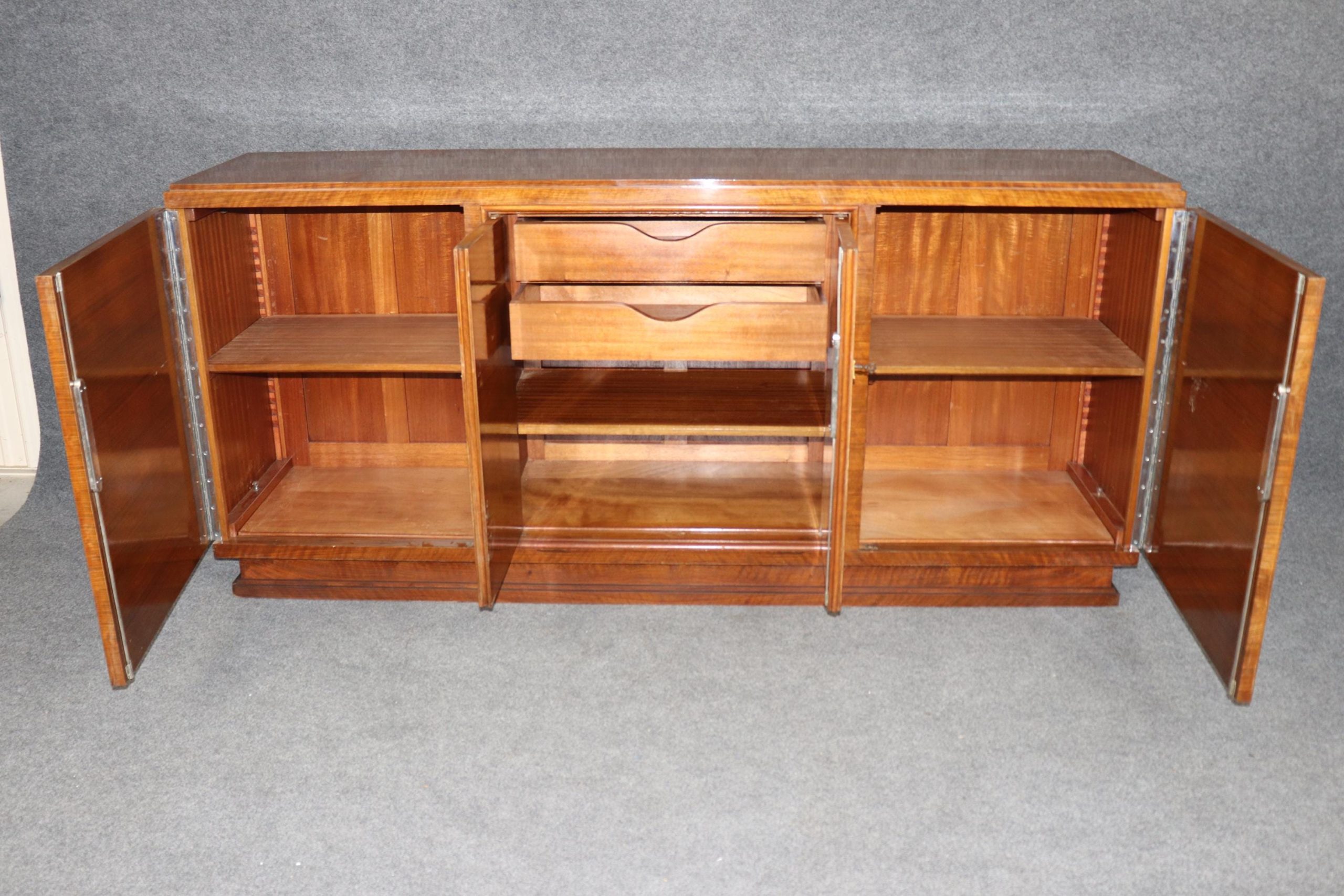 French Art Deco Rosewood Sideboard In the Manner of Ruhlmann, Server - Image 5