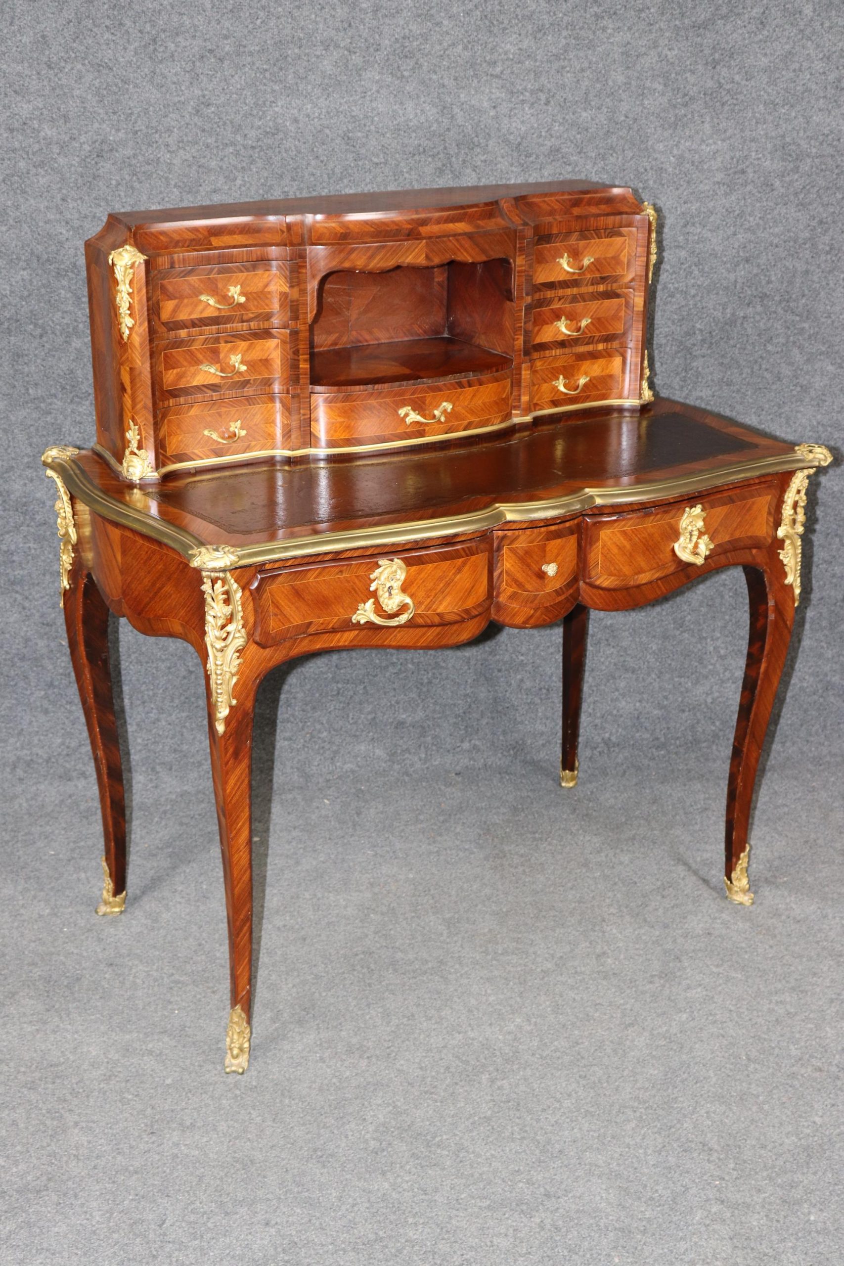 Antique 19th Century French Louis XV Style Ormolu Mounted Ladies Desk by Leon Dromard, Writing Desk - Image 3