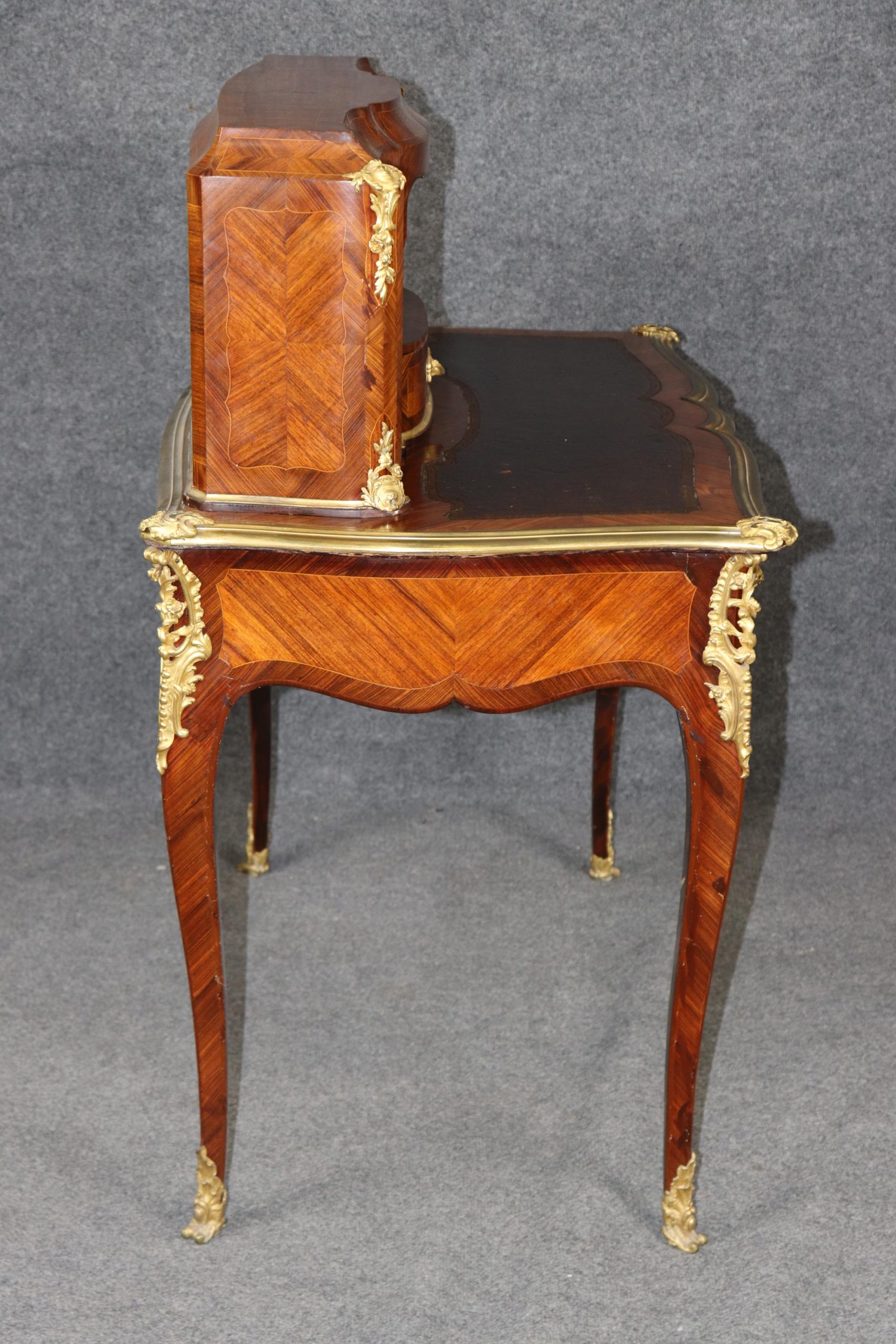 Antique 19th Century French Louis XV Style Ormolu Mounted Ladies Desk by Leon Dromard, Writing Desk - Image 4