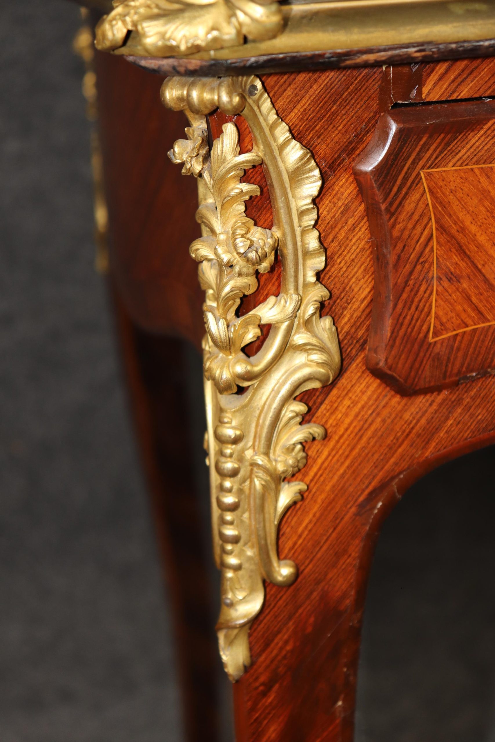 Antique 19th Century French Louis XV Style Ormolu Mounted Ladies Desk by Leon Dromard, Writing Desk - Image 16