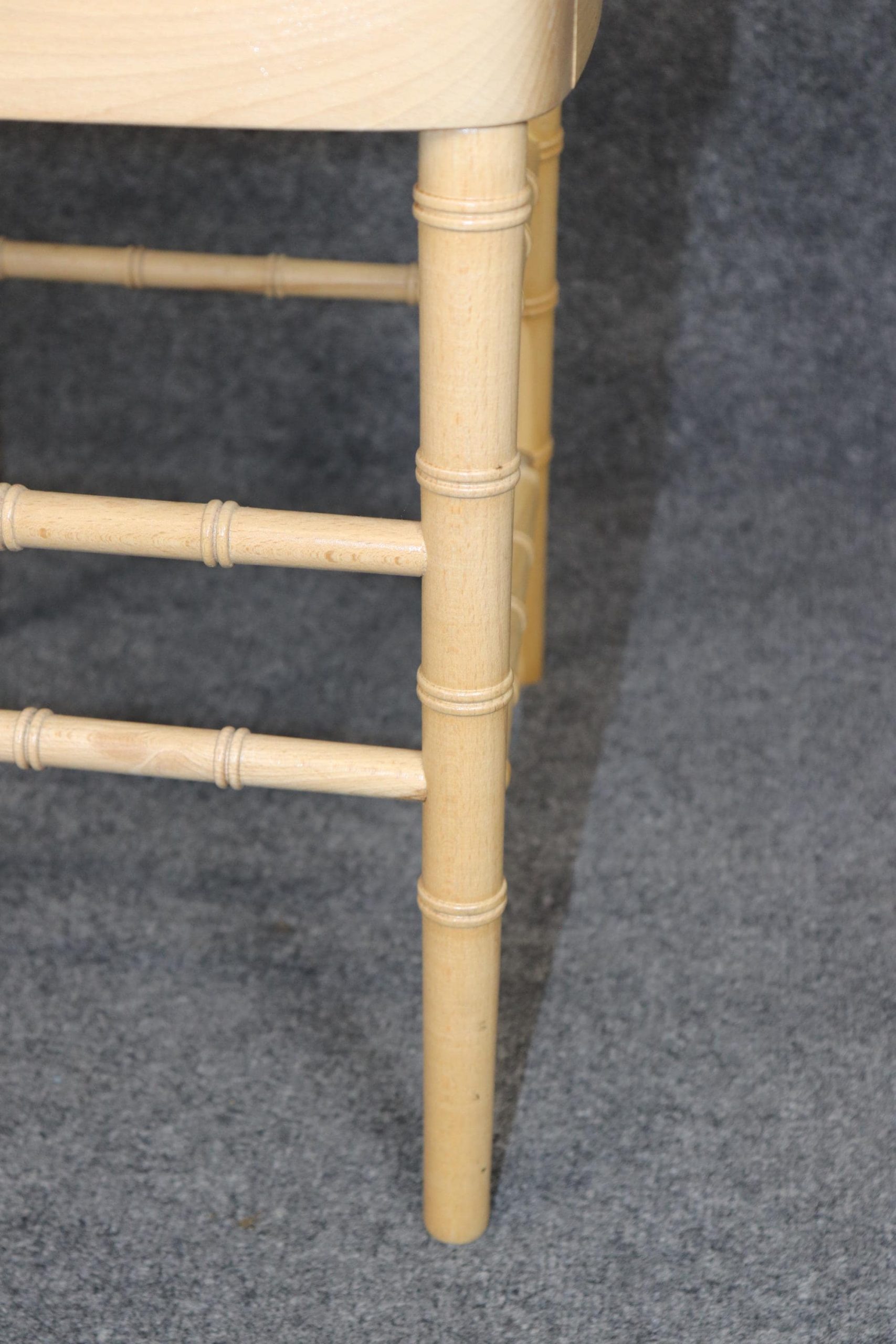 Set of 14 Vintage Hollywood Regency Style Faux Bamboo Side Chairs, Dining Room Chairs - Image 9