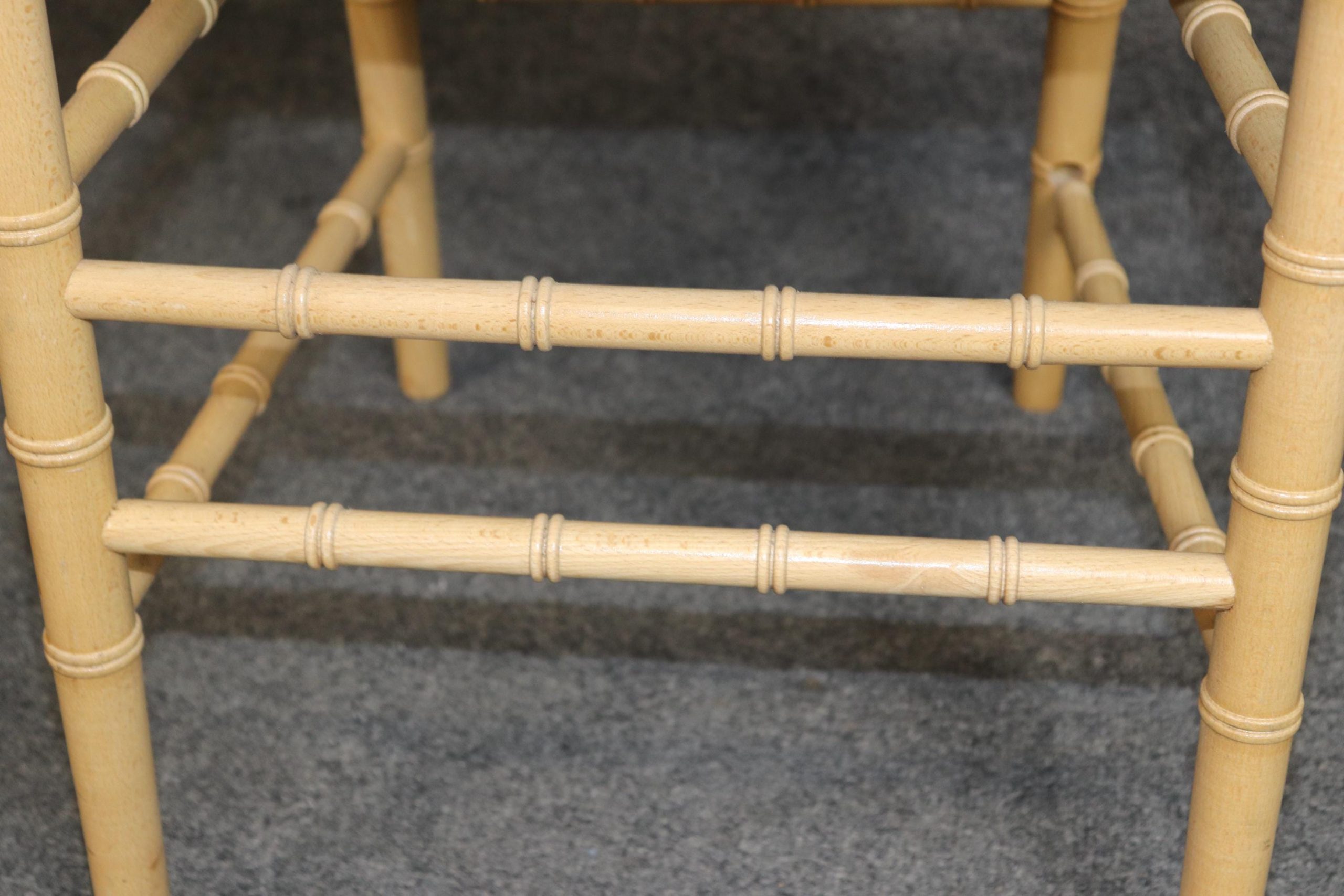 Set of 14 Vintage Hollywood Regency Style Faux Bamboo Side Chairs, Dining Room Chairs - Image 10