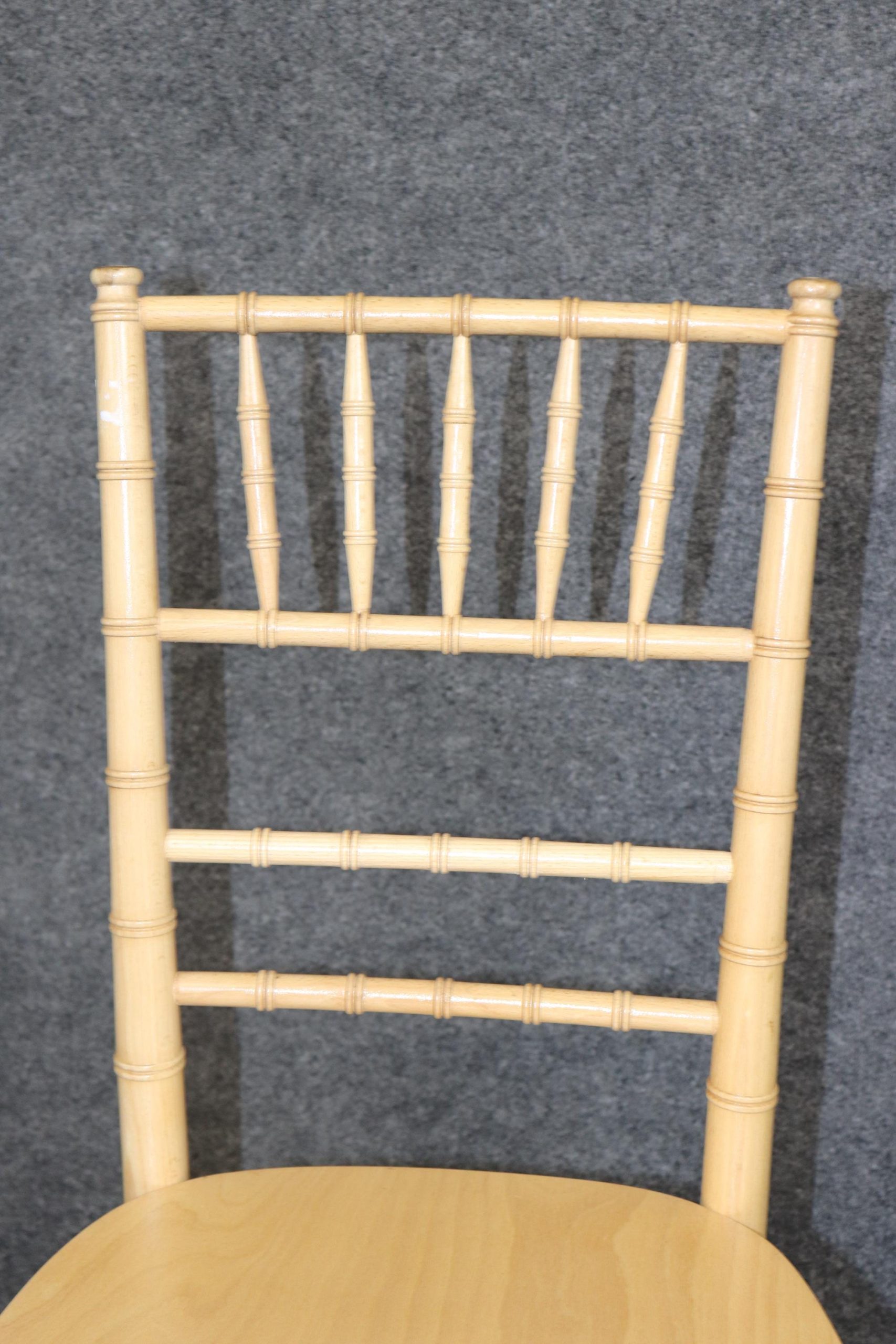 Set of 14 Vintage Hollywood Regency Style Faux Bamboo Side Chairs, Dining Room Chairs - Image 11