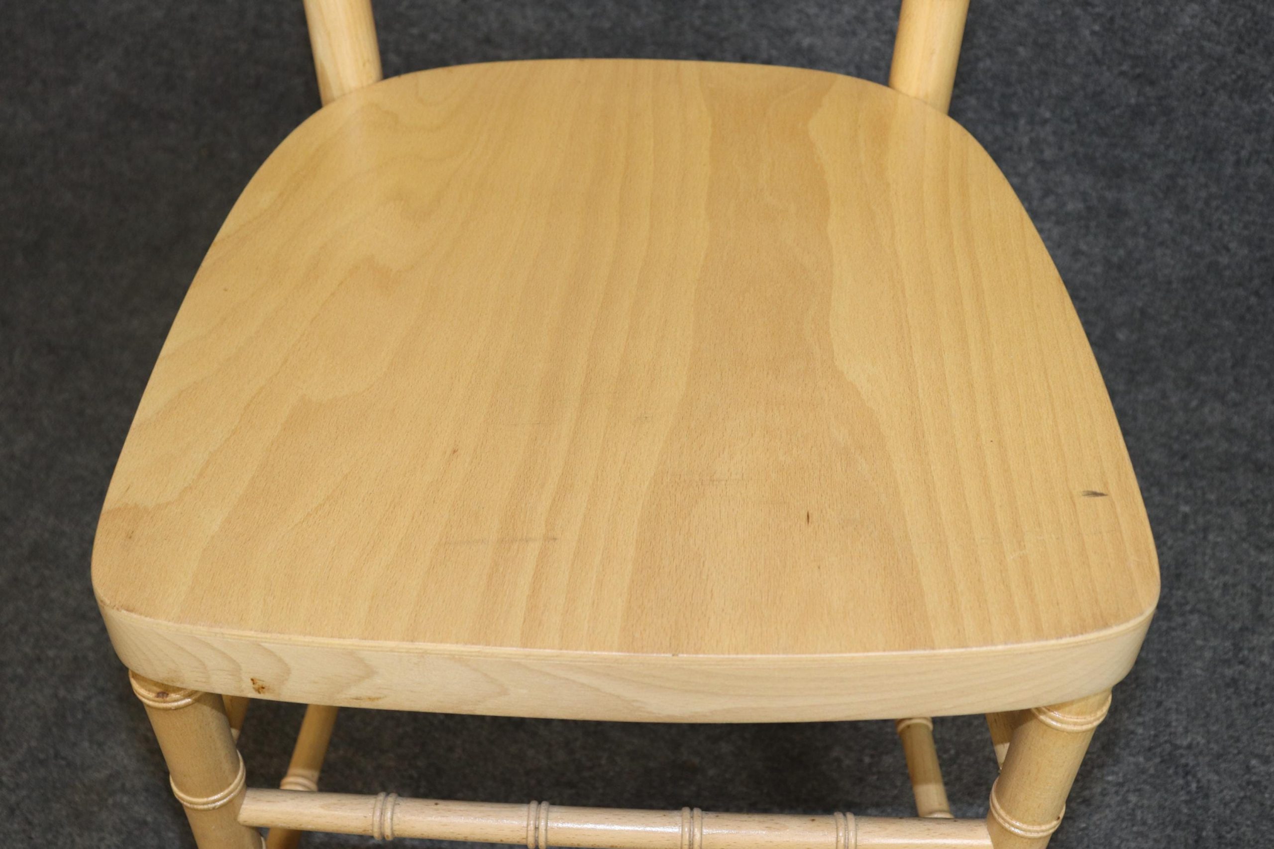 Set of 14 Vintage Hollywood Regency Style Faux Bamboo Side Chairs, Dining Room Chairs - Image 12