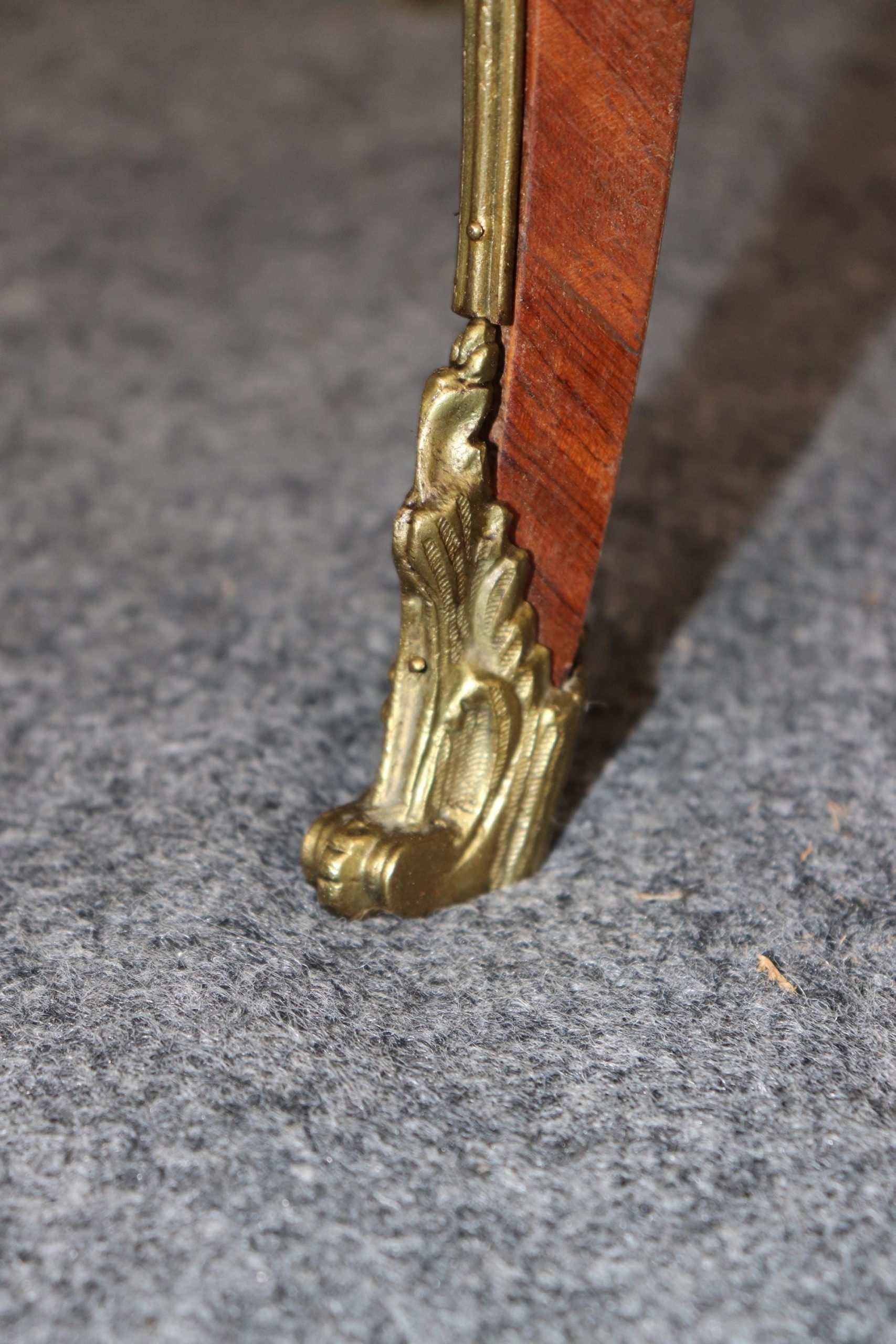 Antique Louis XV Style Bronze Mounted Inlaid End Table in the manner of Francois Linke, Side Table - Image 11