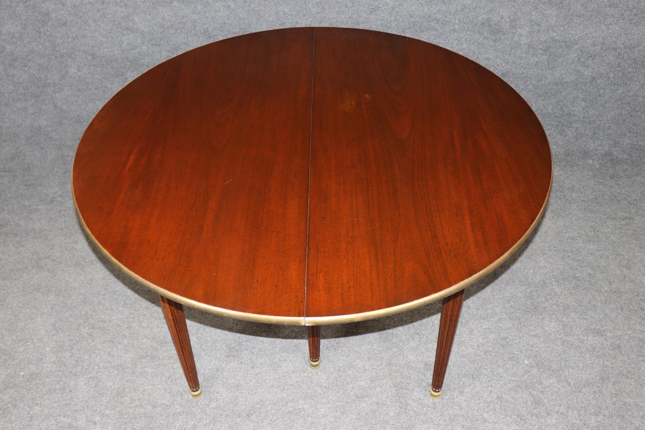 Maison Jansen Louis XVI Directoire Style Dining Room Table with 2 Leaves, Dining Room Furniture - Image 8