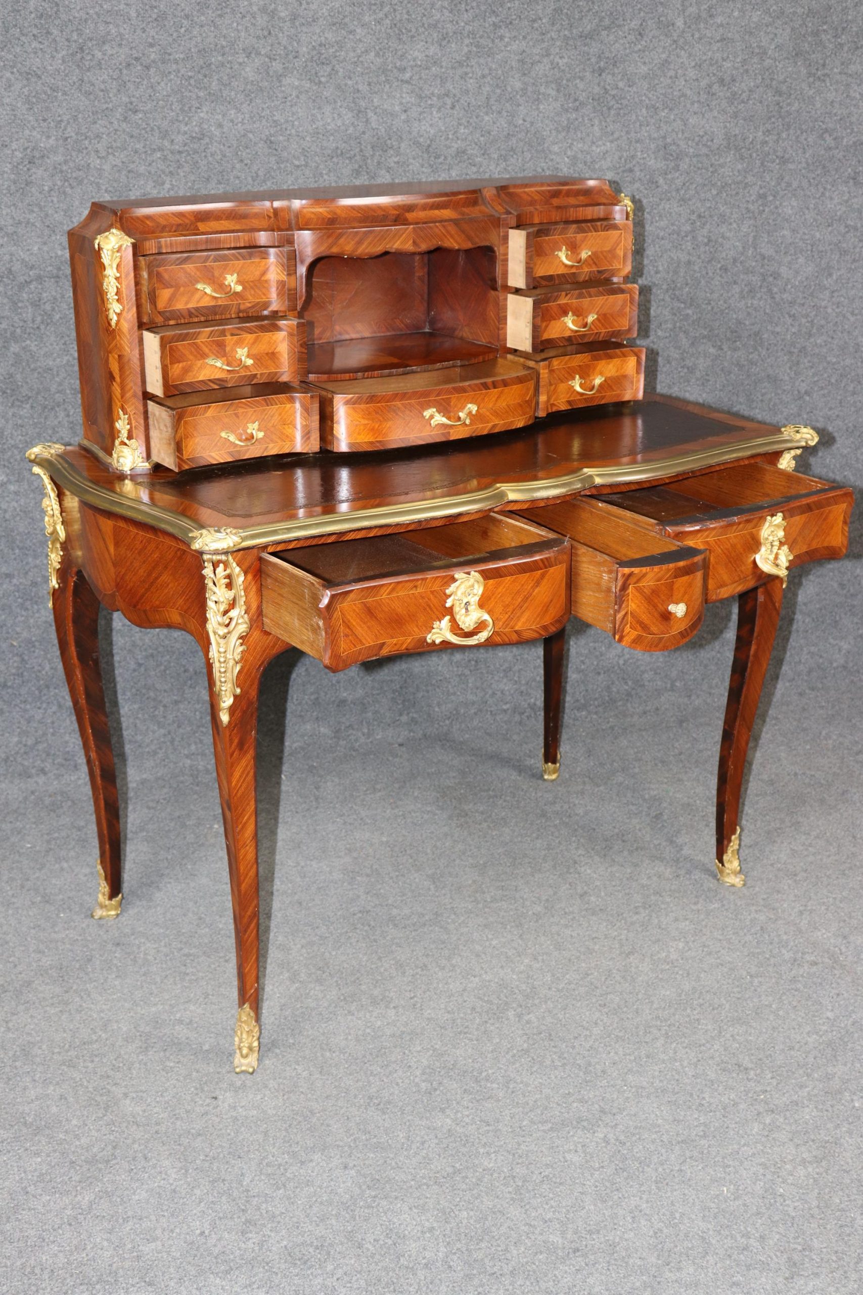 Antique 19th Century French Louis XV Style Ormolu Mounted Ladies Desk by Leon Dromard, Writing Desk - Image 7
